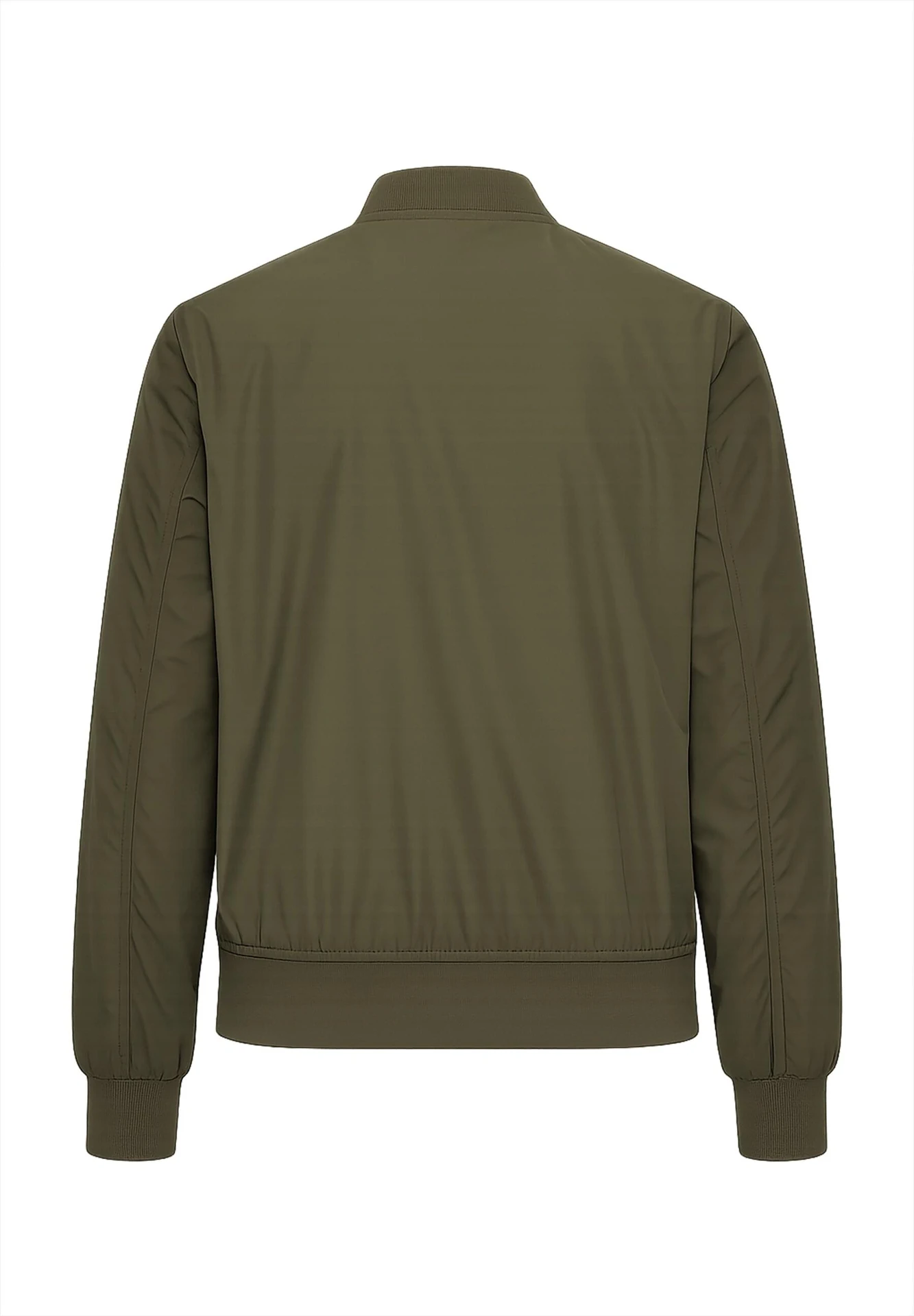 BYB-BY044-ladies-nylon-bomber-jacket-darkolive-back-7 Build Your Brand Ladies Nylon Bomber Jacket