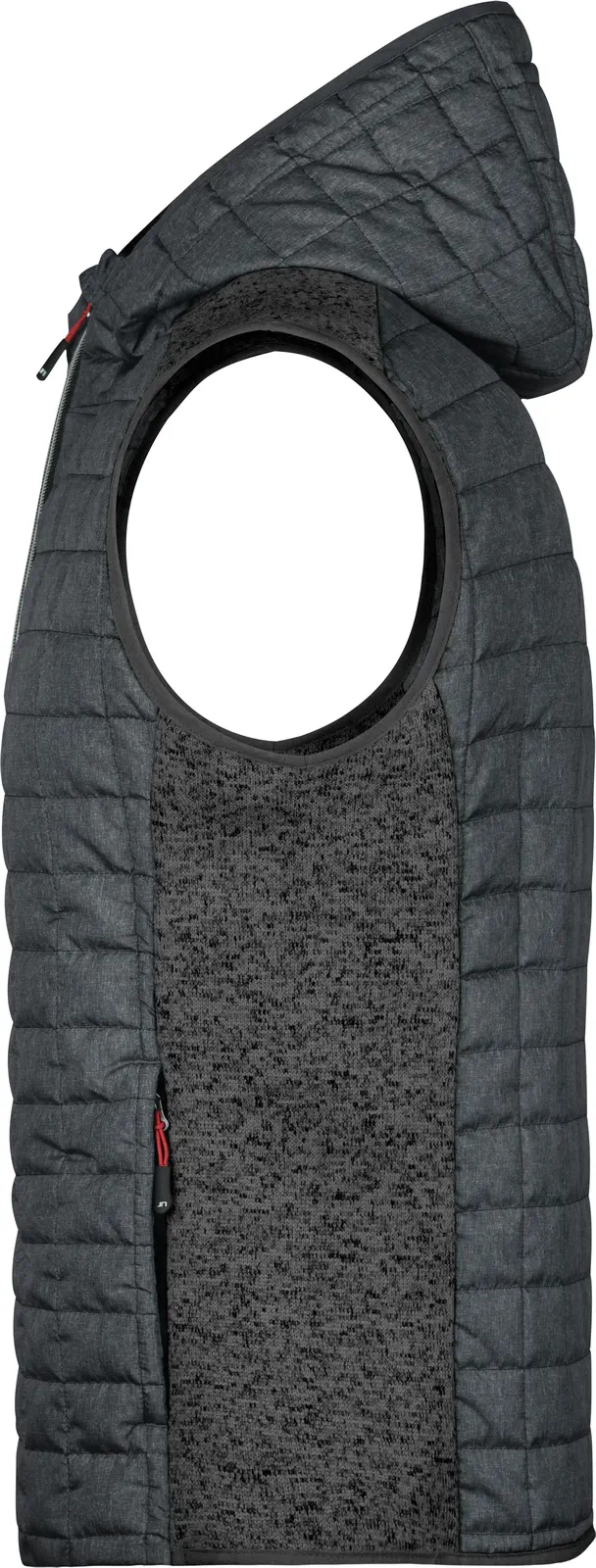 James & Nicholson Men's Knitted Hybrid Vest