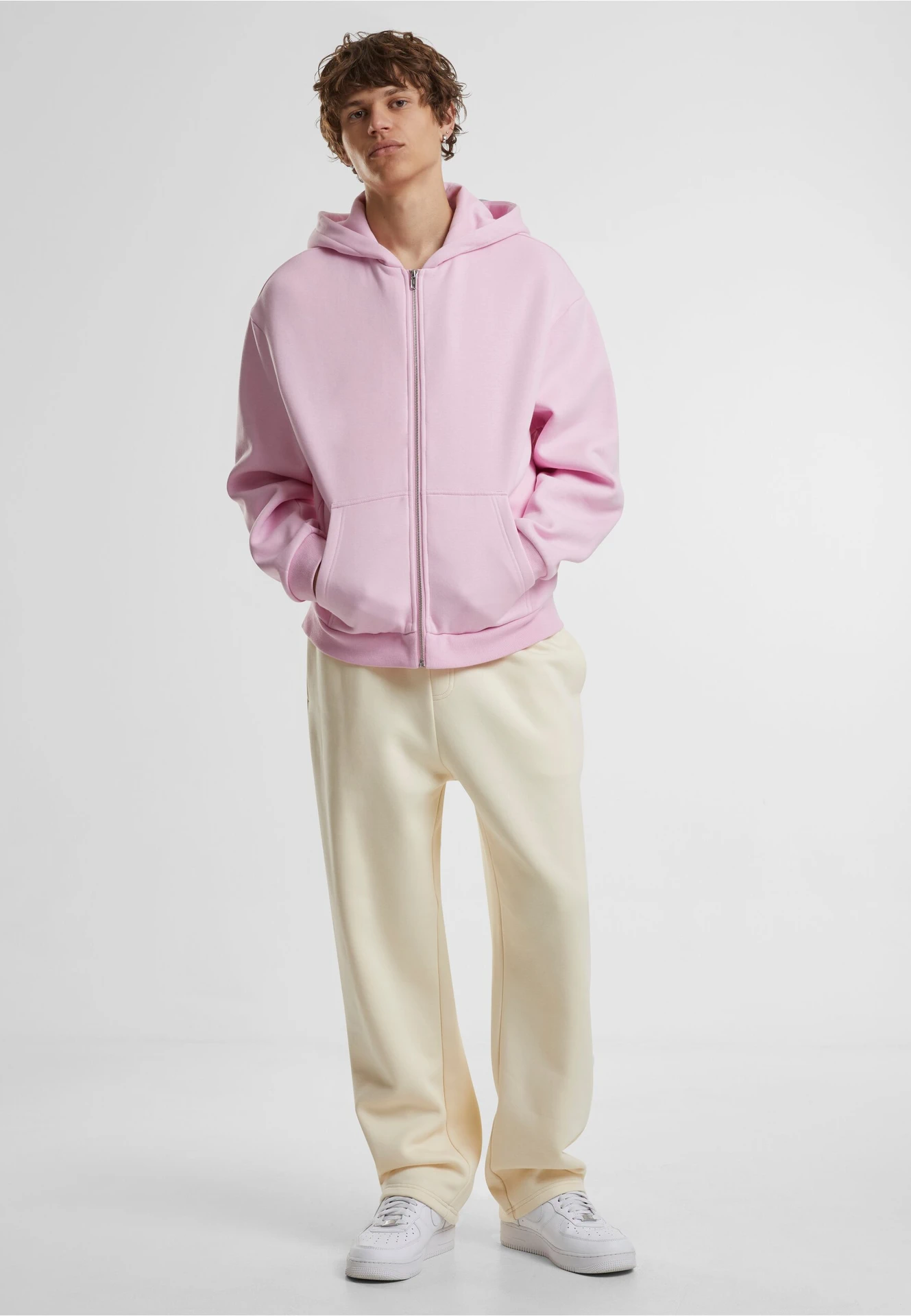 Build Your Brand Fluffy Zip Hoody