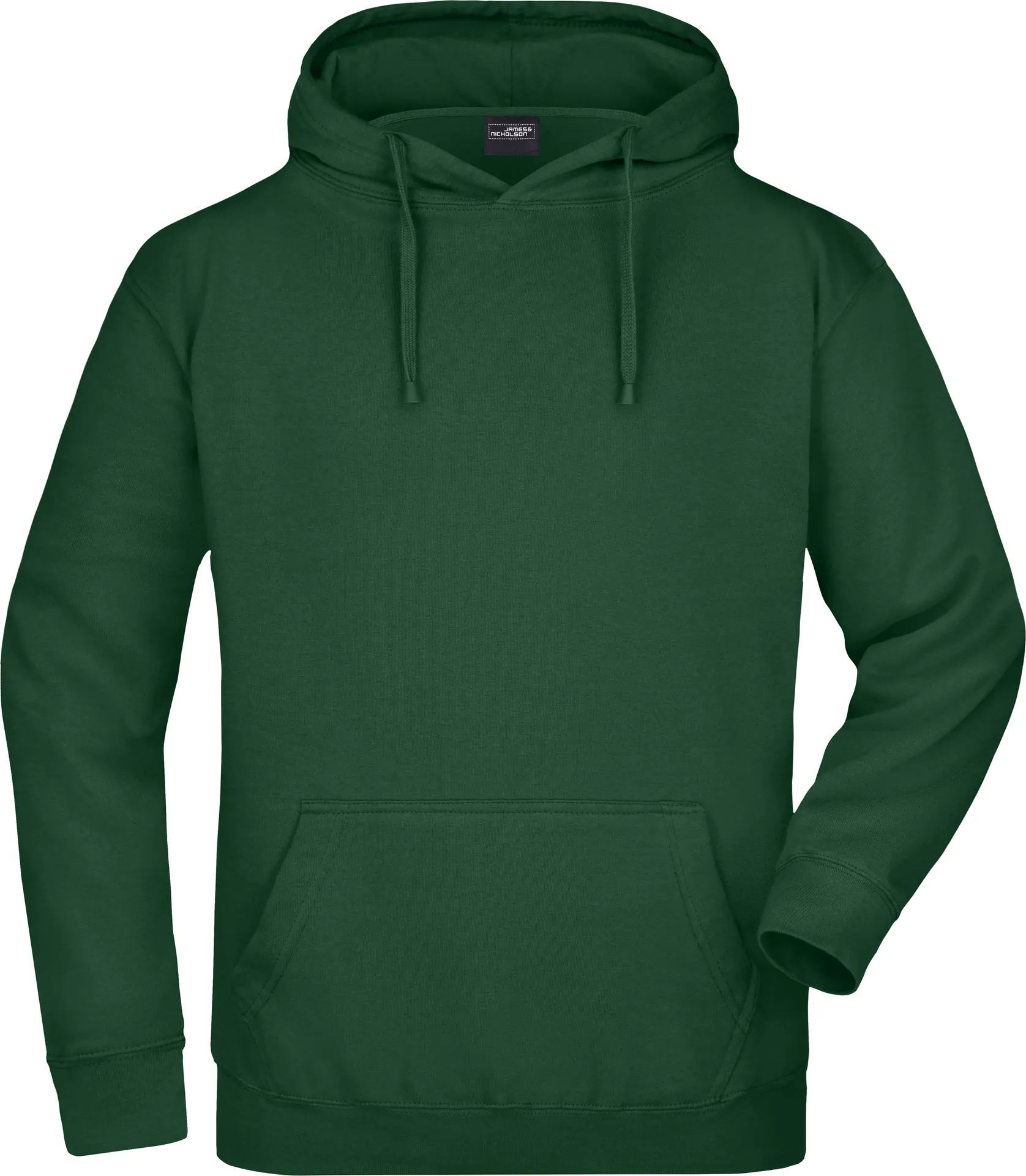 jn047-hooded-sweatshirt-darkgreen-front-3 James & Nicholson Hooded Sweat