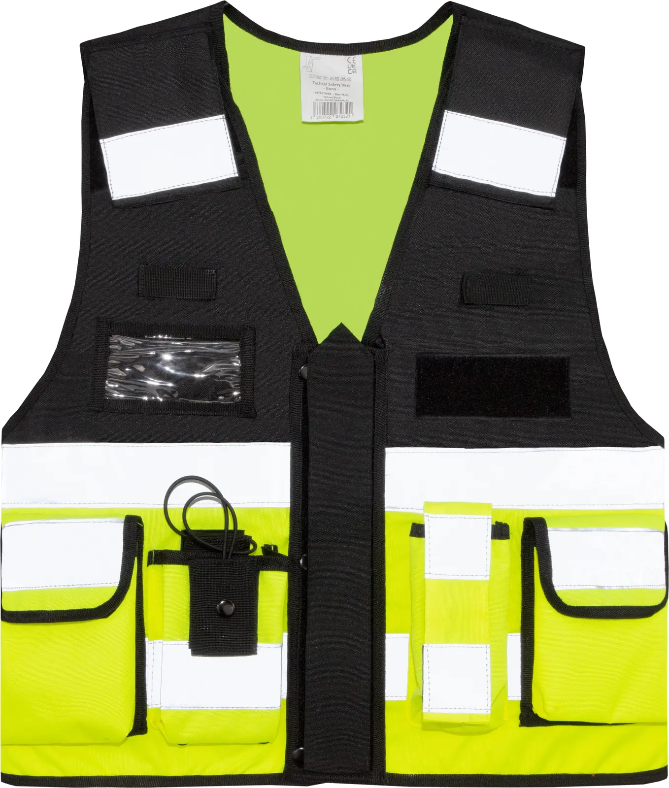 korntex-kxtac-tactical-vest-bonn-signalyellow-black-front-3 Korntex Tactical Hi-Viz Safety Vest Bonn
