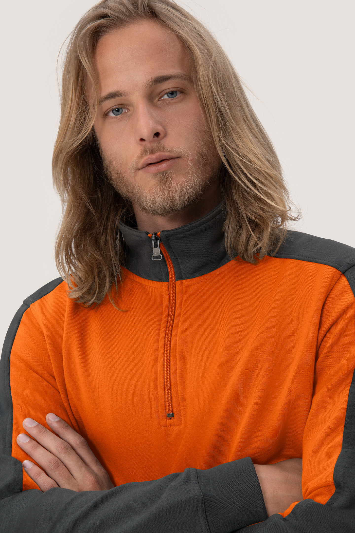 HAKRO Zip-Sweatshirt 476 Contrast Mikralinar® HAKRO Zip-Sweatshirt 476 Contrast Mikralinar®