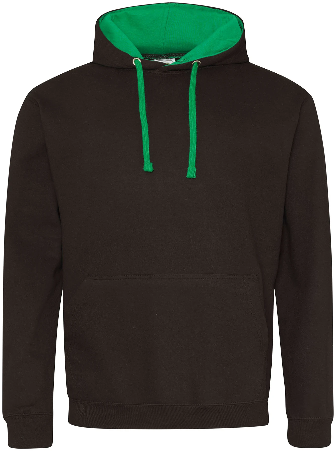 justhoods-jh003-varsity-hoodie-jetblack-kellygreen-front-1 Just Hoods Varsity Hoodie