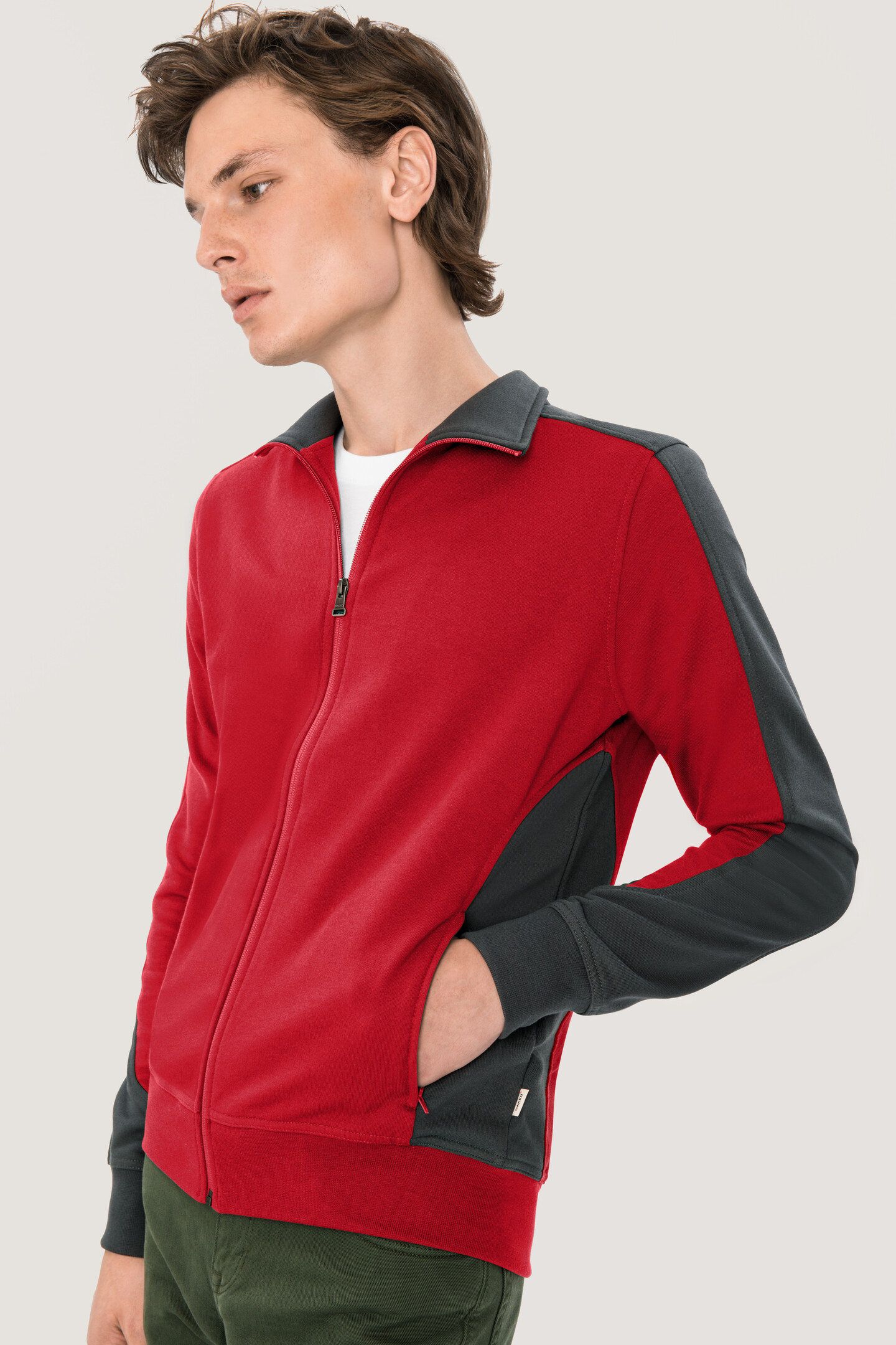 HAKRO Sweatjacke 477 Contrast Mikralinar® HAKRO Sweatjacke 477 Contrast Mikralinar®
