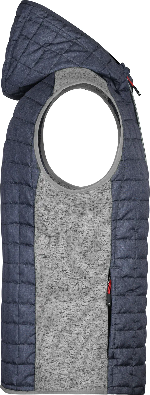 James & Nicholson Men's Knitted Hybrid Vest