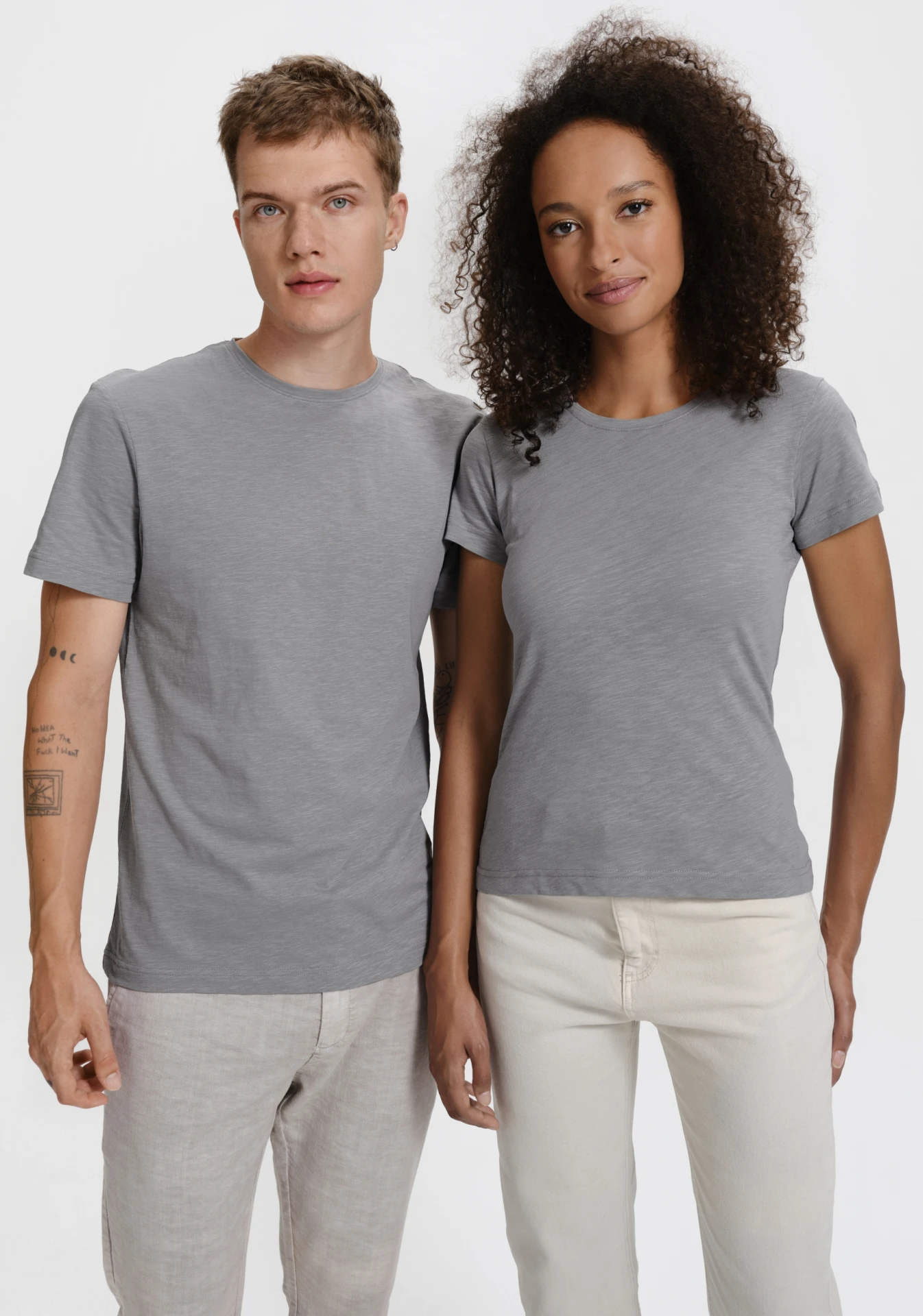 malfini-173-native-gots-t-shirt-herren-altsilber-model-1 MALFINI T-Shirt Native 173