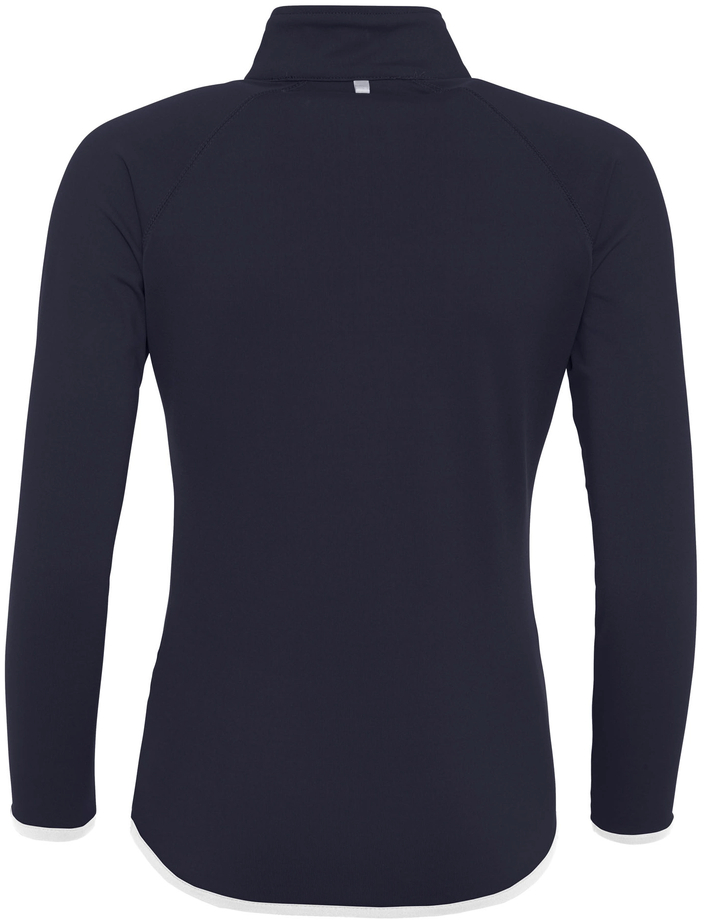 justcool-jc036-womens-cool-half-zip-sweatshirt-frenchnavy-arcticwhite-back-3 Just Cool Women's Cool 1/2 Zip Sweat