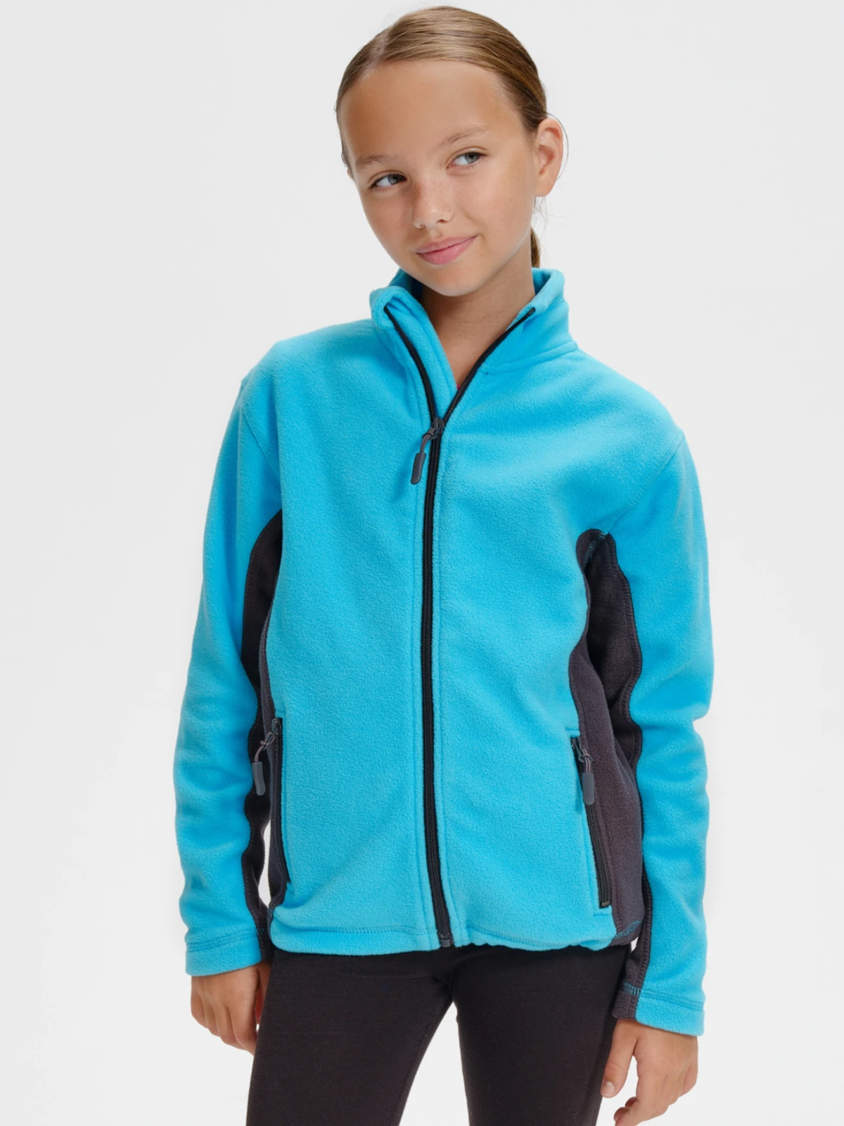 malfini-529-frosty-fleece-kinder-tuerkisblau-model-0 MALFINI Fleecejacke Kinder Frosty 529