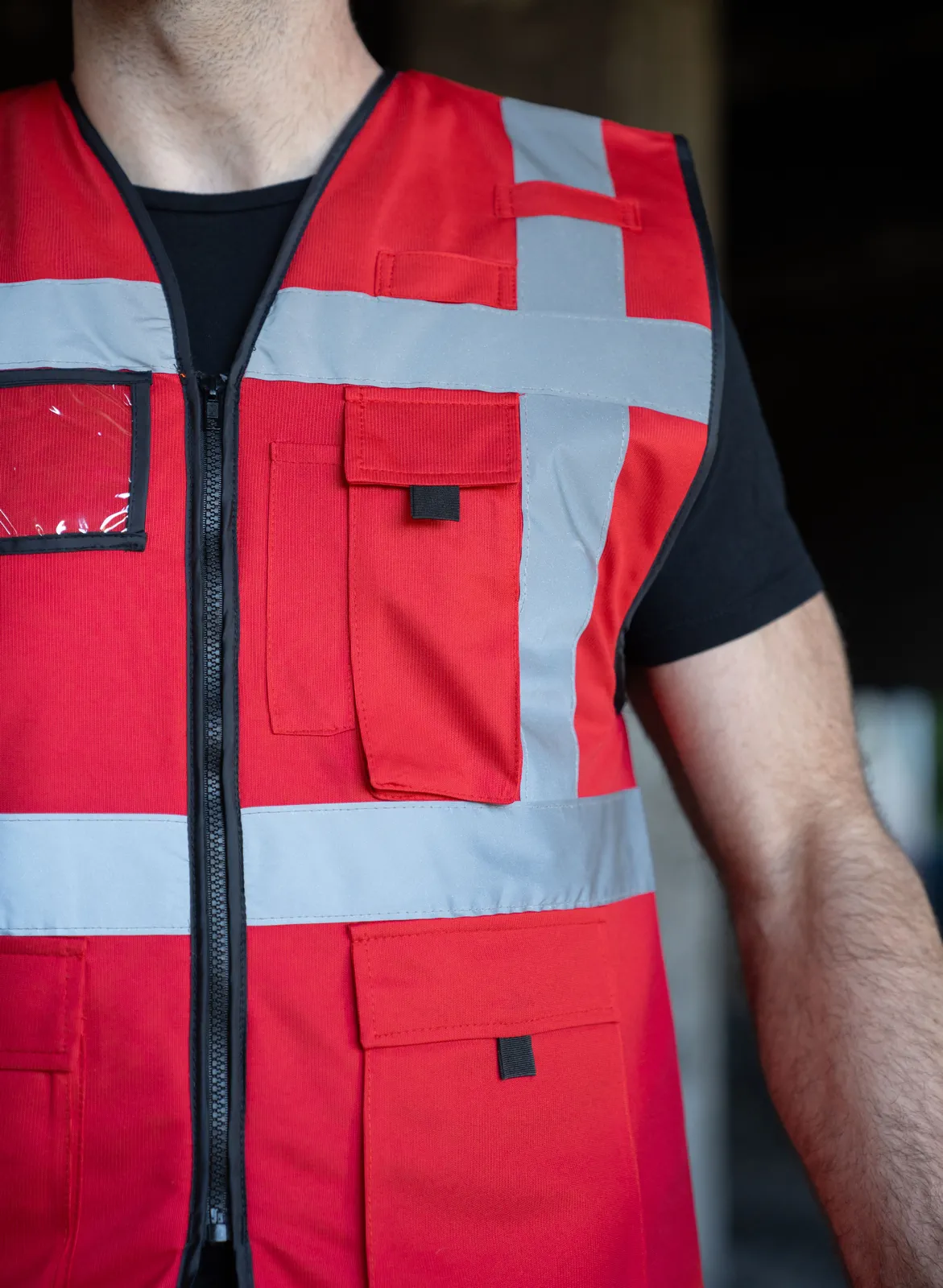 korntex-kxcmfp-padded-comfort-executive-safety-vest-wismar-co2-neutral-red-model-1 Korntex Padded Comfort Executive Safety Vest Wismar CO² Neutral