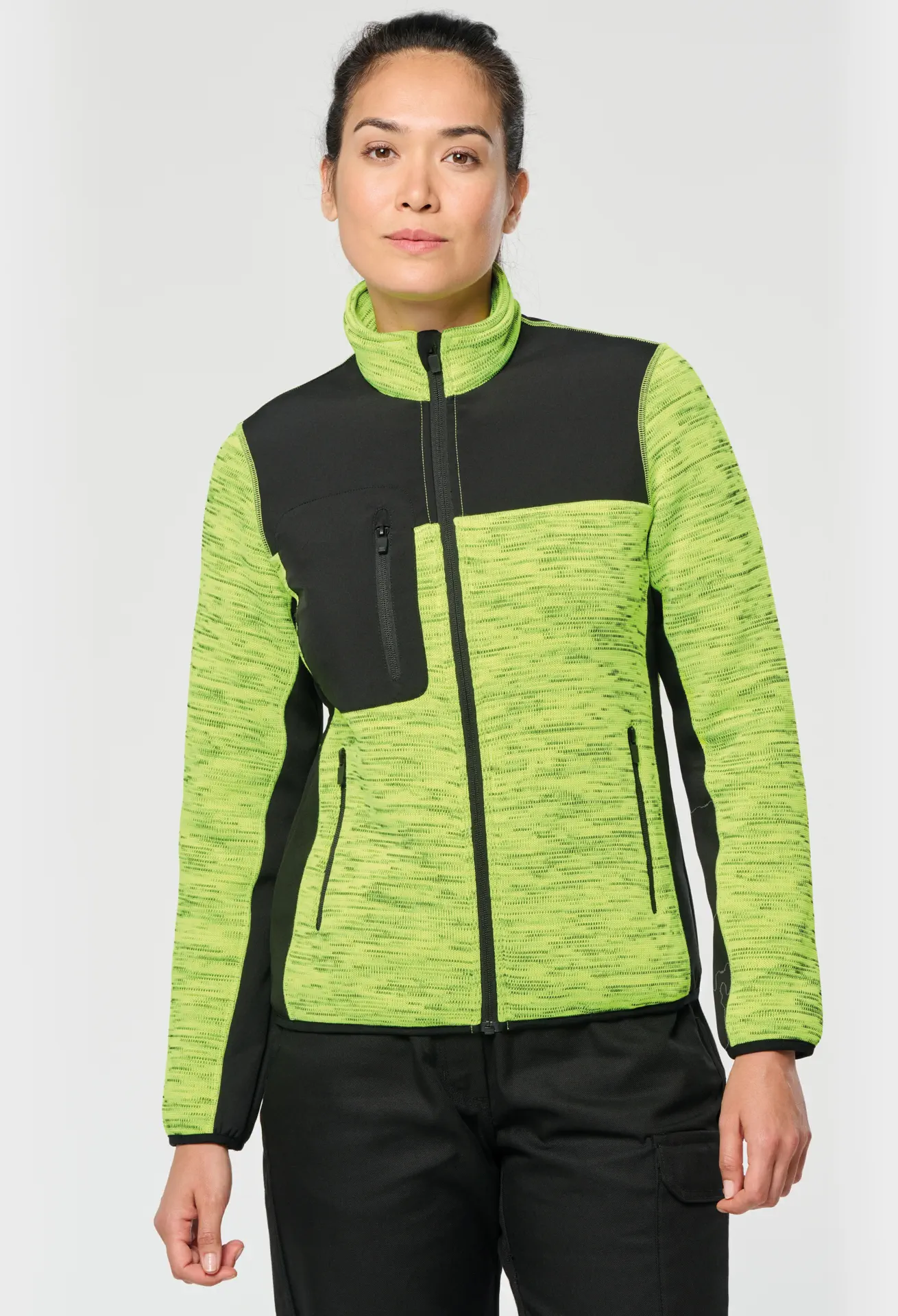 Kariban Damen Workwear Strickfleece Jacke