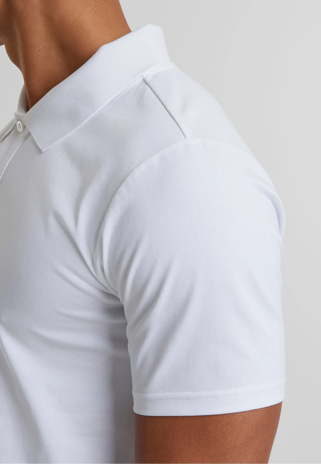 BYB-BY363-sorona-poloshirt-white-detail-9 Build Your Brand Sorona® Polo Tee