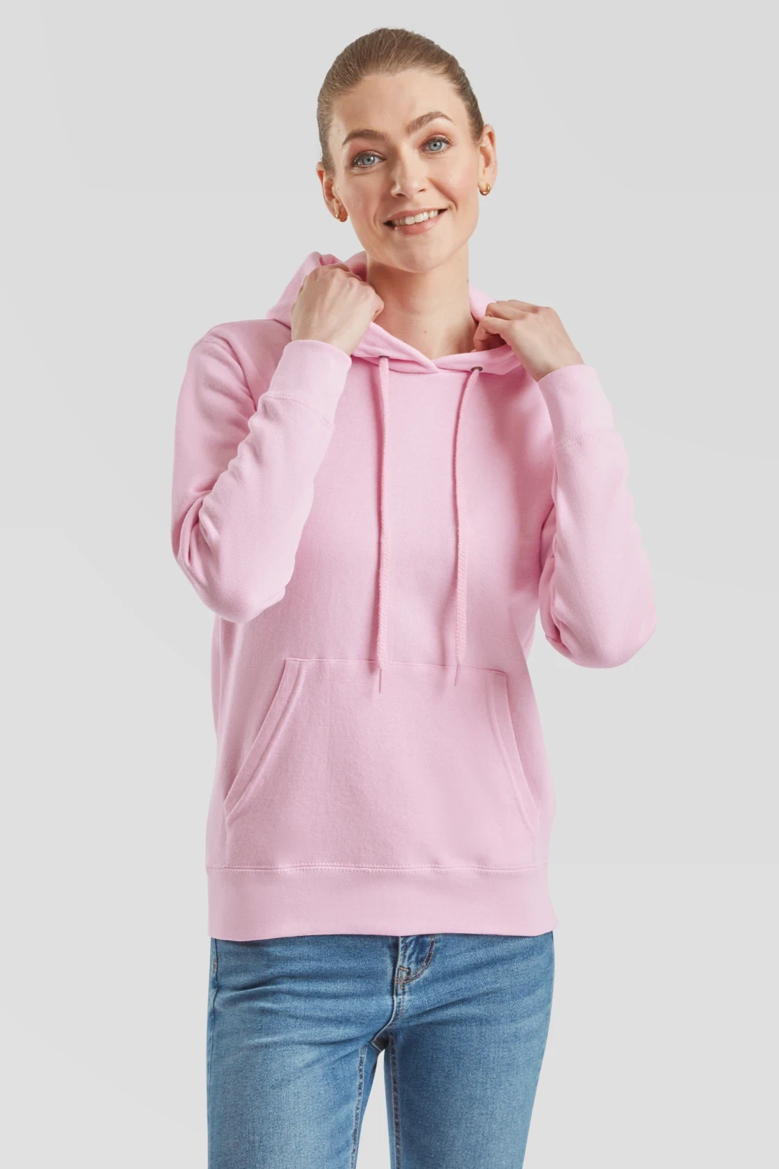 fruit-of-the-loom-62-038-0-ladies-classic-hooded-sweatshirt-lightpink-model-0 F.O.L. Ladies Classic Hooded Sweat