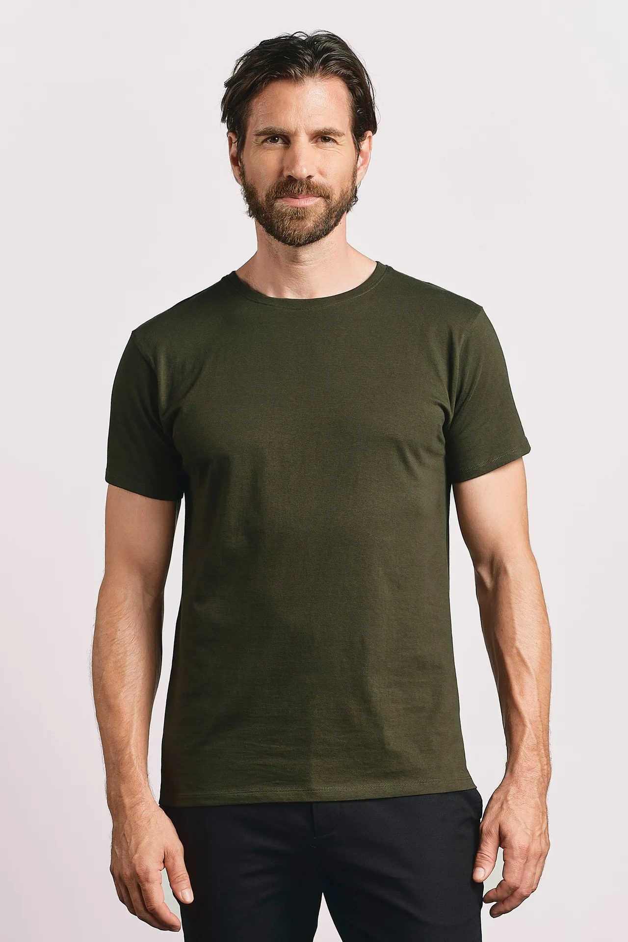 promodoro-3090-mens-premium-t-shirt-organic-khaki-model-0 Promodoro Men´s Premium-T Organic