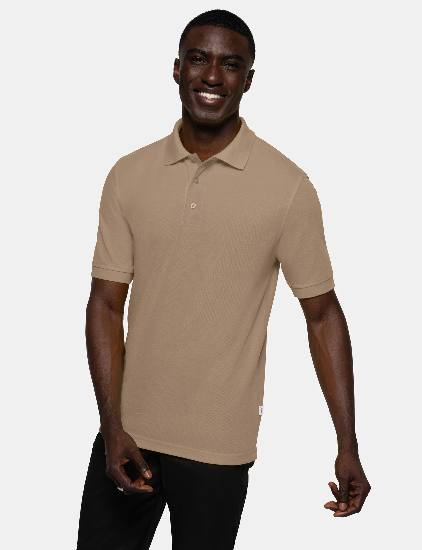 hakro-816-poloshirt-mikralinar-khaki-model-0 HAKRO Poloshirt 816 Mikralinar®