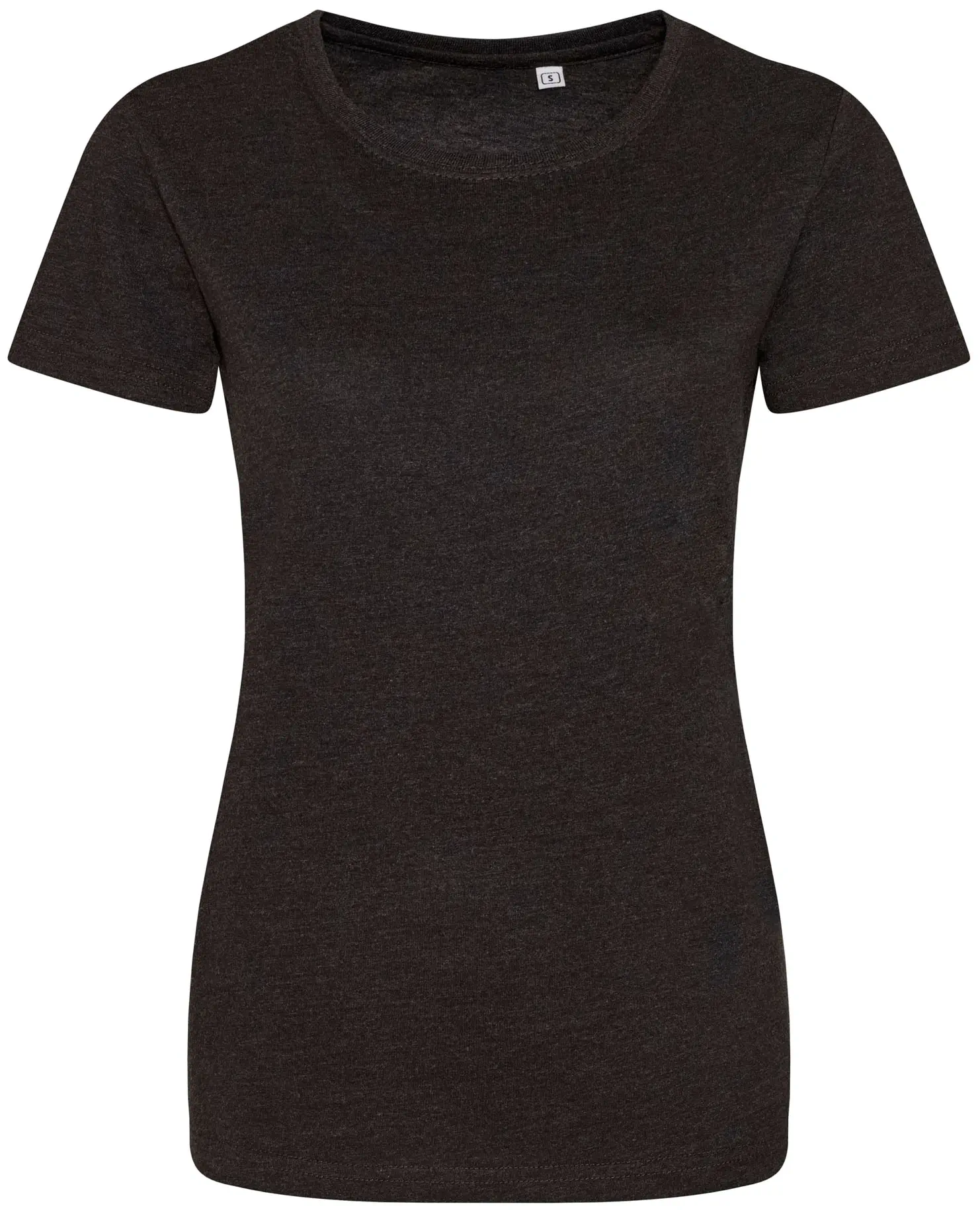 justts-jt001f-womens-tri-blend-t-shirt-heatherblack-front-1 Just Ts Women's Tri-Blend T