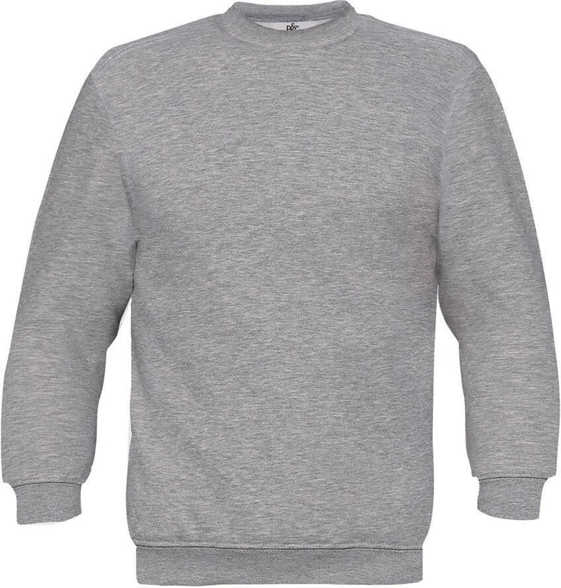 bc-wu600-set-in-sweatshirt-heather-grey-front-2 B&C Basic Sweat Men Set In