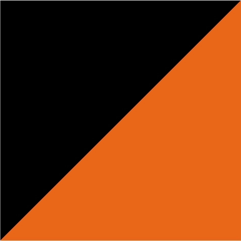 schwarz meliert/neonorange