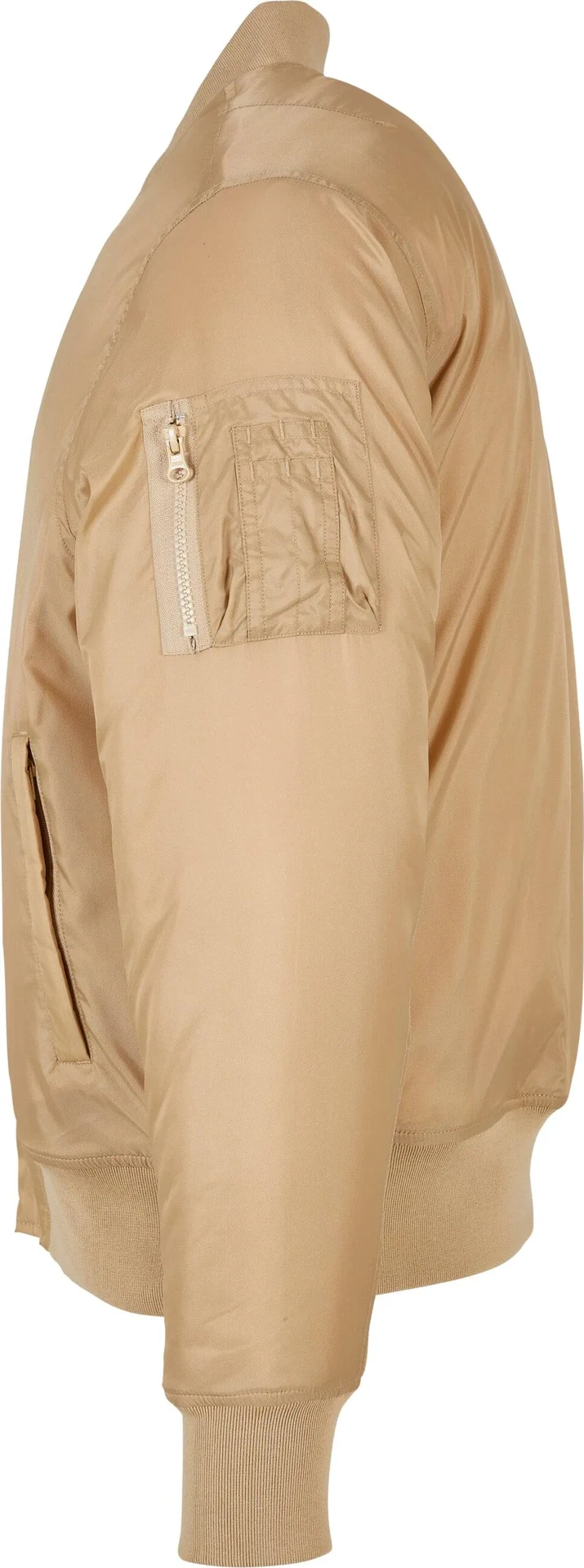 BYB-BY030-bomber-jacket-beige-left-6 Build Your Brand Bomber Jacket