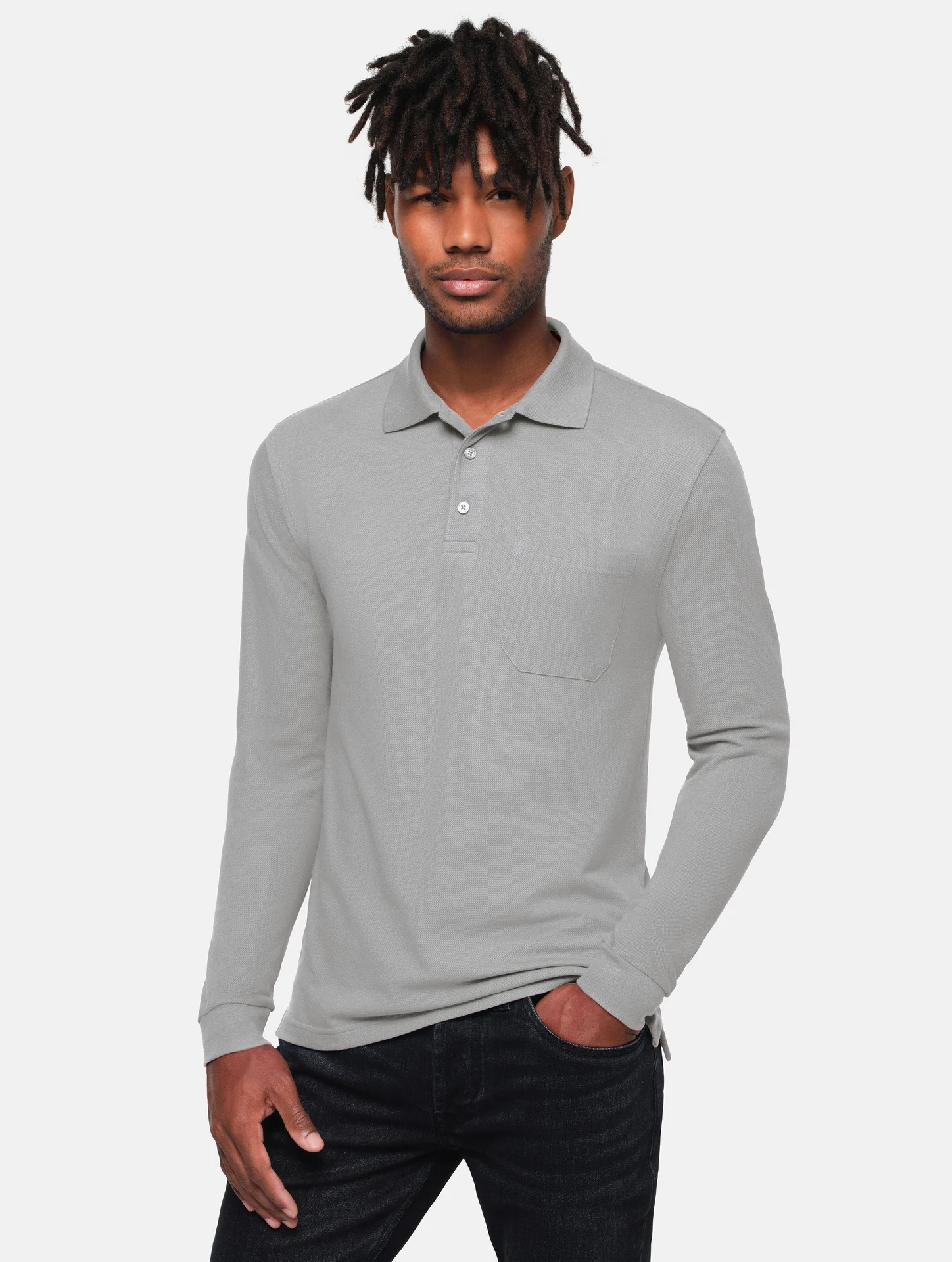 HAKRO Pocket-Longsleeve-Polo 817 MIKRALINAR® ECO