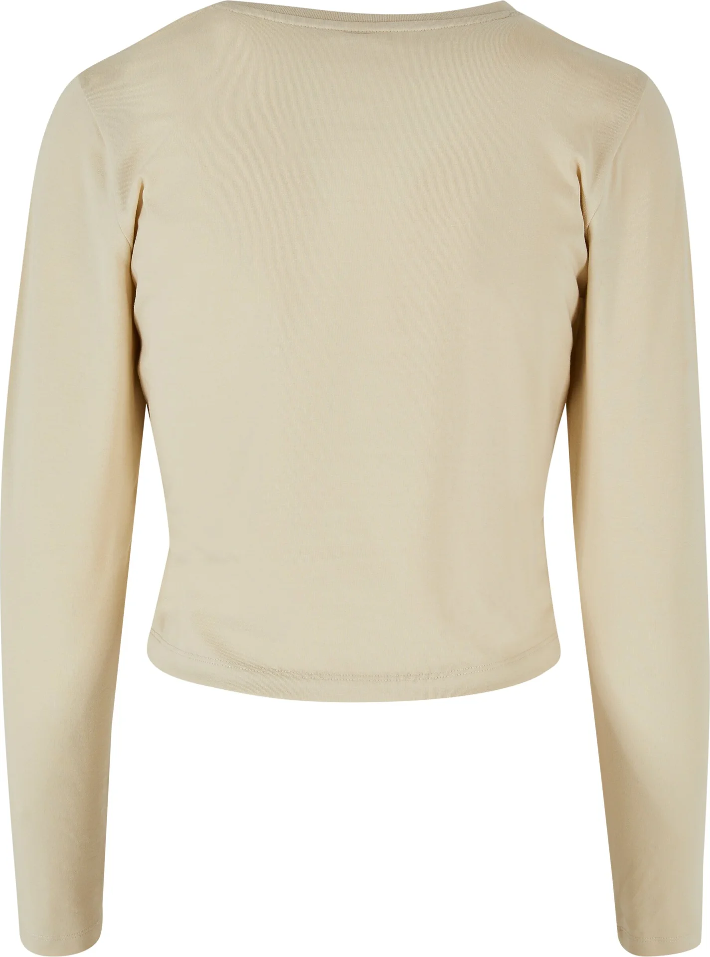BYB-BY261-ladies-short-longsleeve-t-shirt-sand-back-7 Build Your Brand Ladies Short Longsleeve Tee