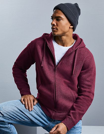 Russell Men`s Authentic Melange Zipped Hood Sweat Russell Men`s Authentic Melange Zipped Hood Sweat