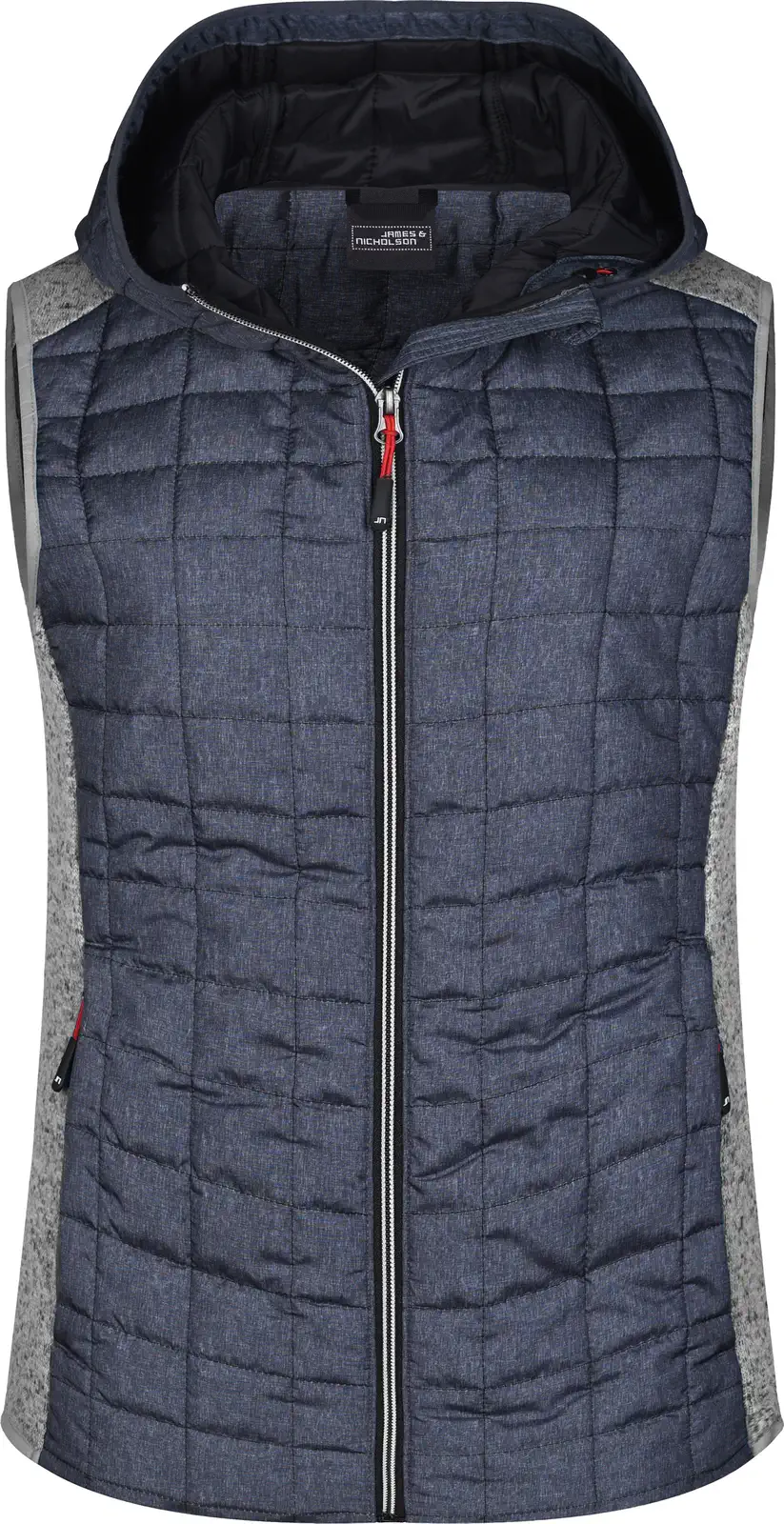 James & Nicholson Ladies Knitted Hybrid Vest