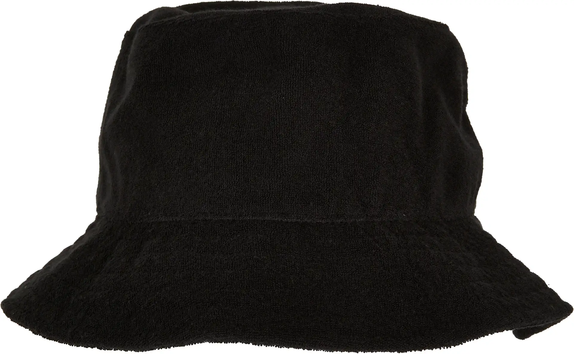 flexfit-5003fb-frott-shirt-bucket-hat-black-front-1 FLEXFIT Frottee Bucket Hat