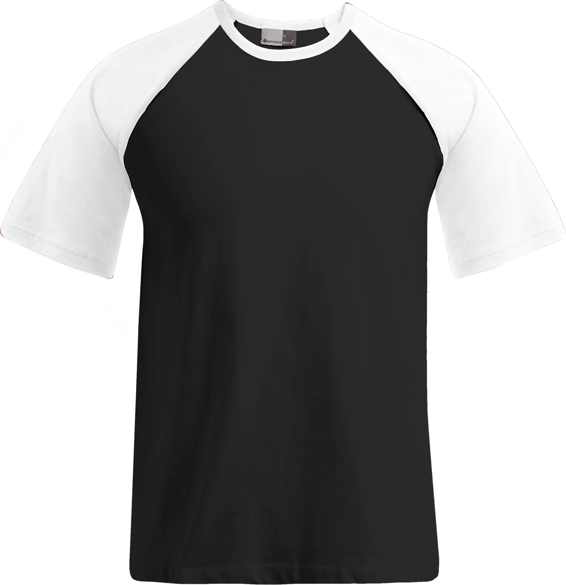 promodoro-1060-mens-raglan-t-shirt-black-white-front-3 Promodoro Men's Raglan-T