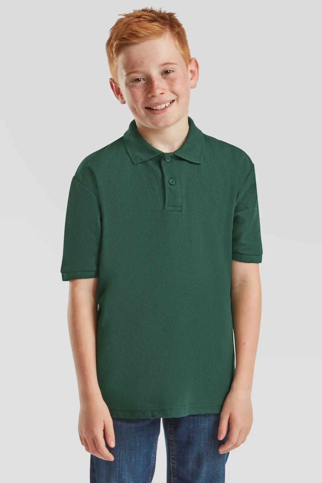 fruit-of-the-loom-63-417-0-kids-65-35-poloshirt-bottlegreen-model-0 F.O.L. 65/35 Polo Kids