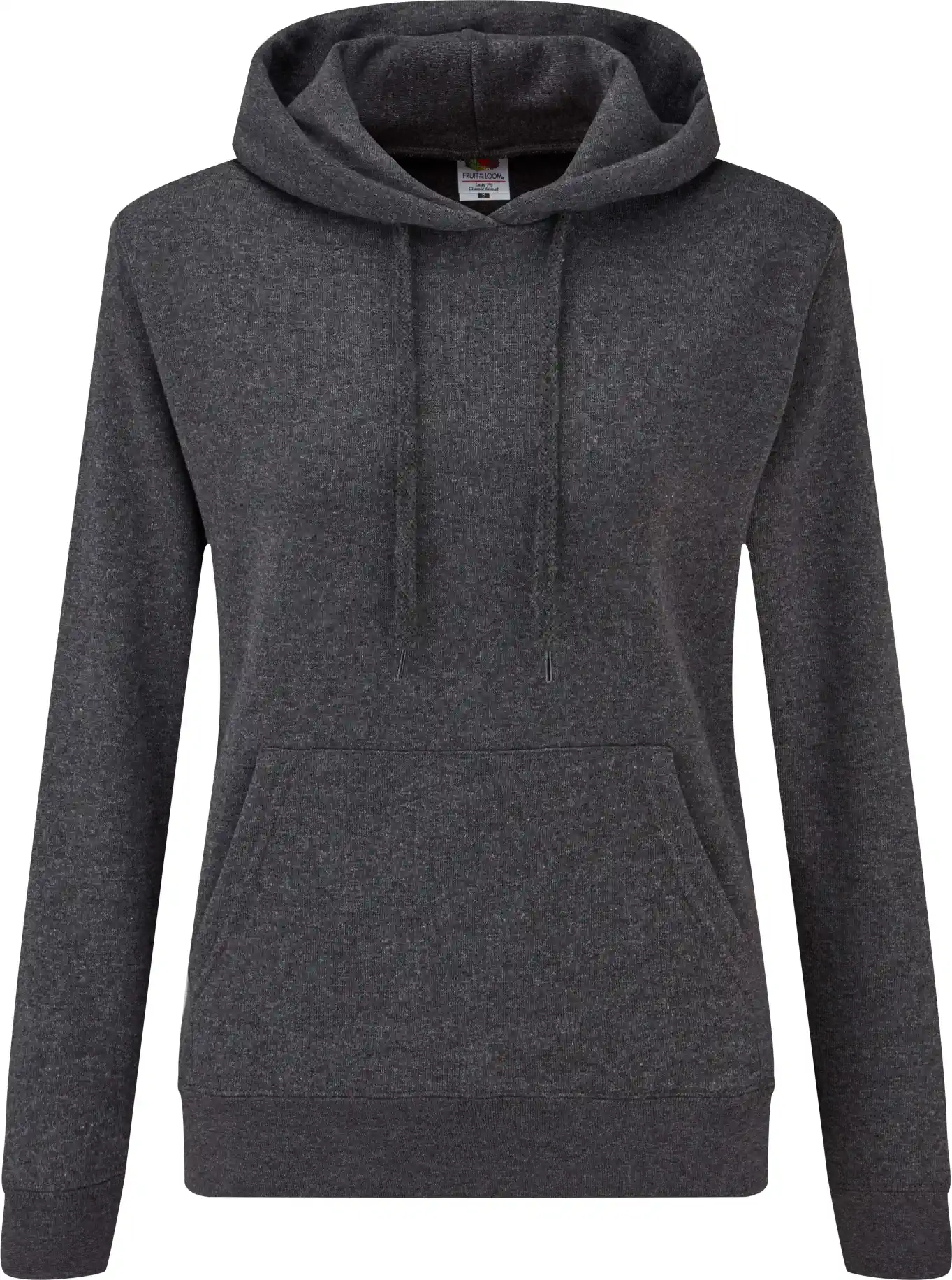 fruit-of-the-loom-62-038-0-ladies-classic-hooded-sweatshirt-darkheathergrey-4 F.O.L. Ladies Classic Hooded Sweat