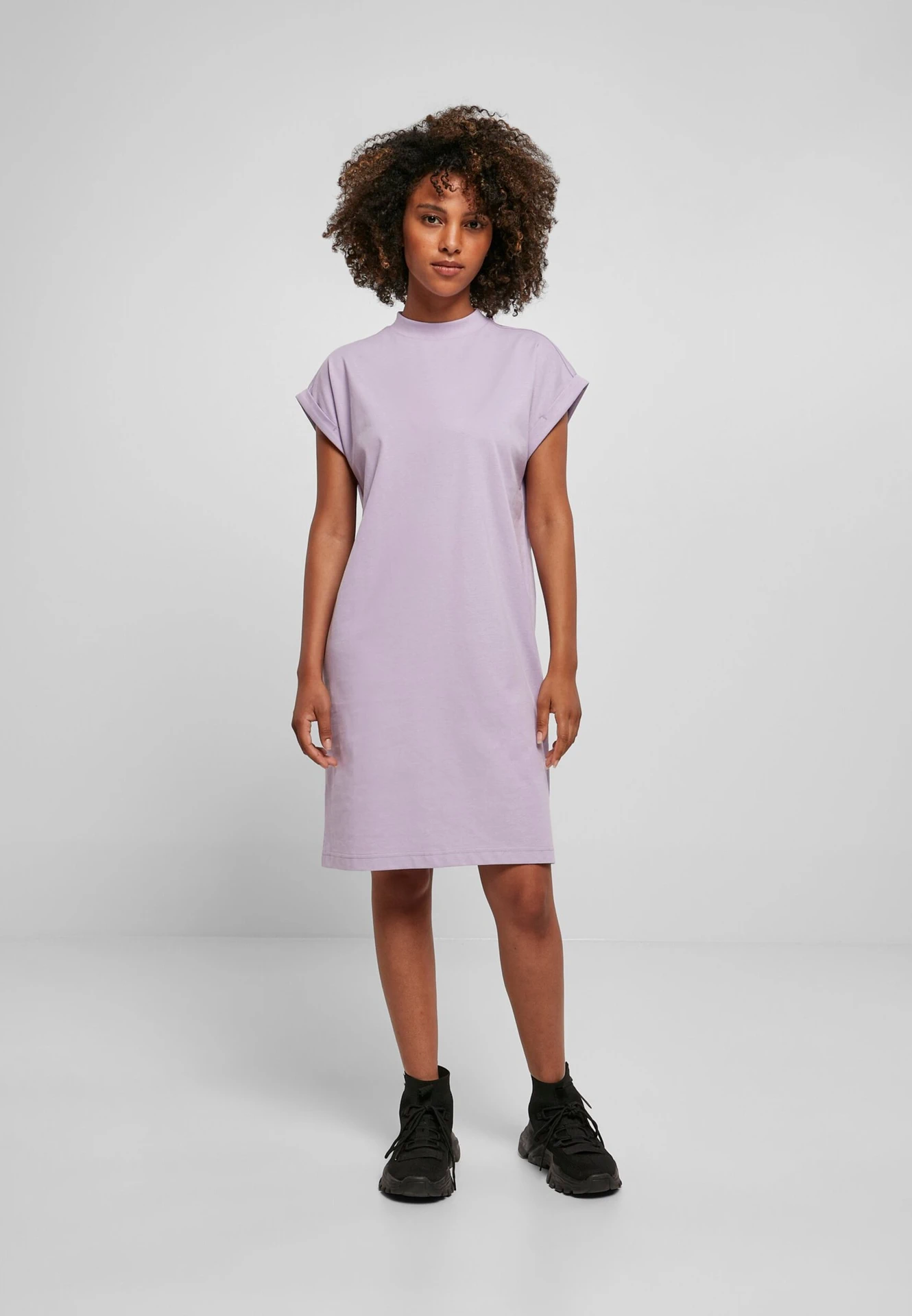 Build Your Brand Ladies Turtle Extended Shoulder Dress