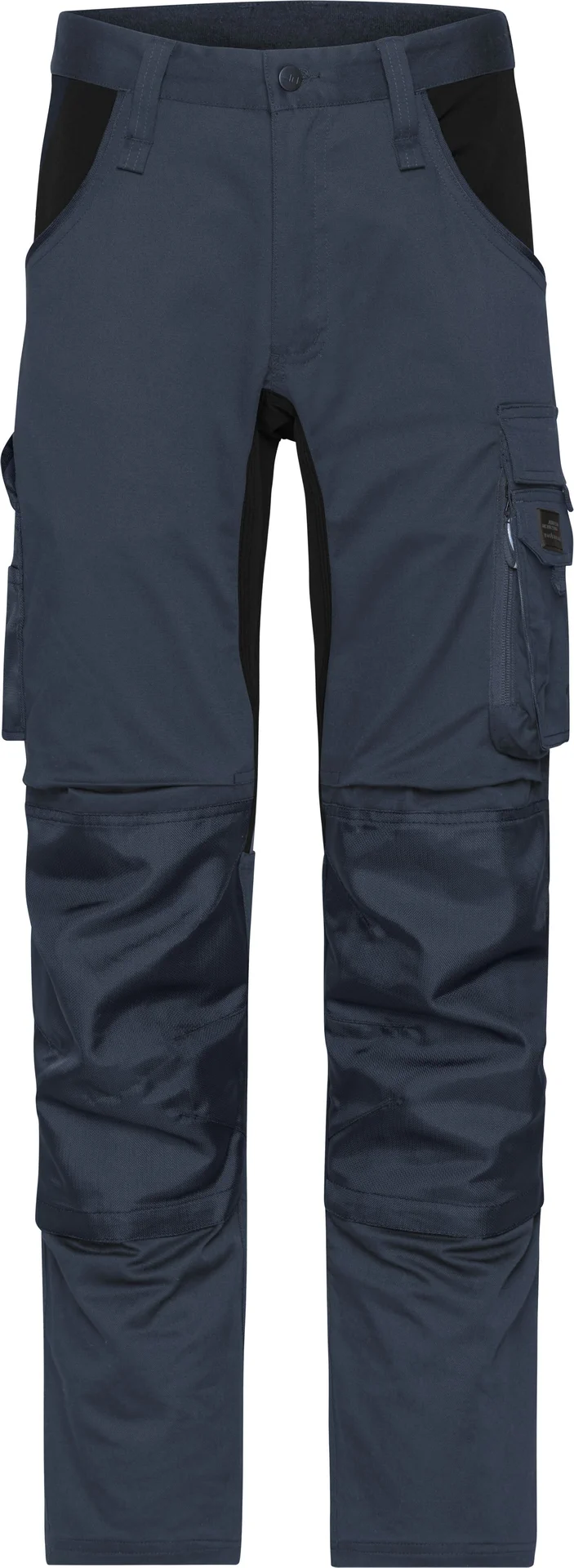 jn1812-workwear-stretch-pants-slim-line-carbon-black-front-3 James & Nicholson Workwear Stretch-Pants Slim Line
