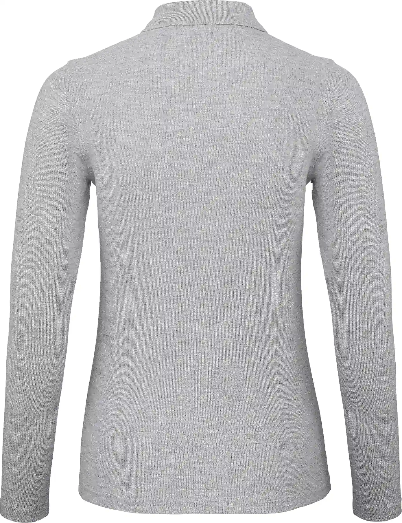 BC-PWI13-ID001-LSL-women-heathergrey-2 B&C Long Sleeve Polo ID.001 Women