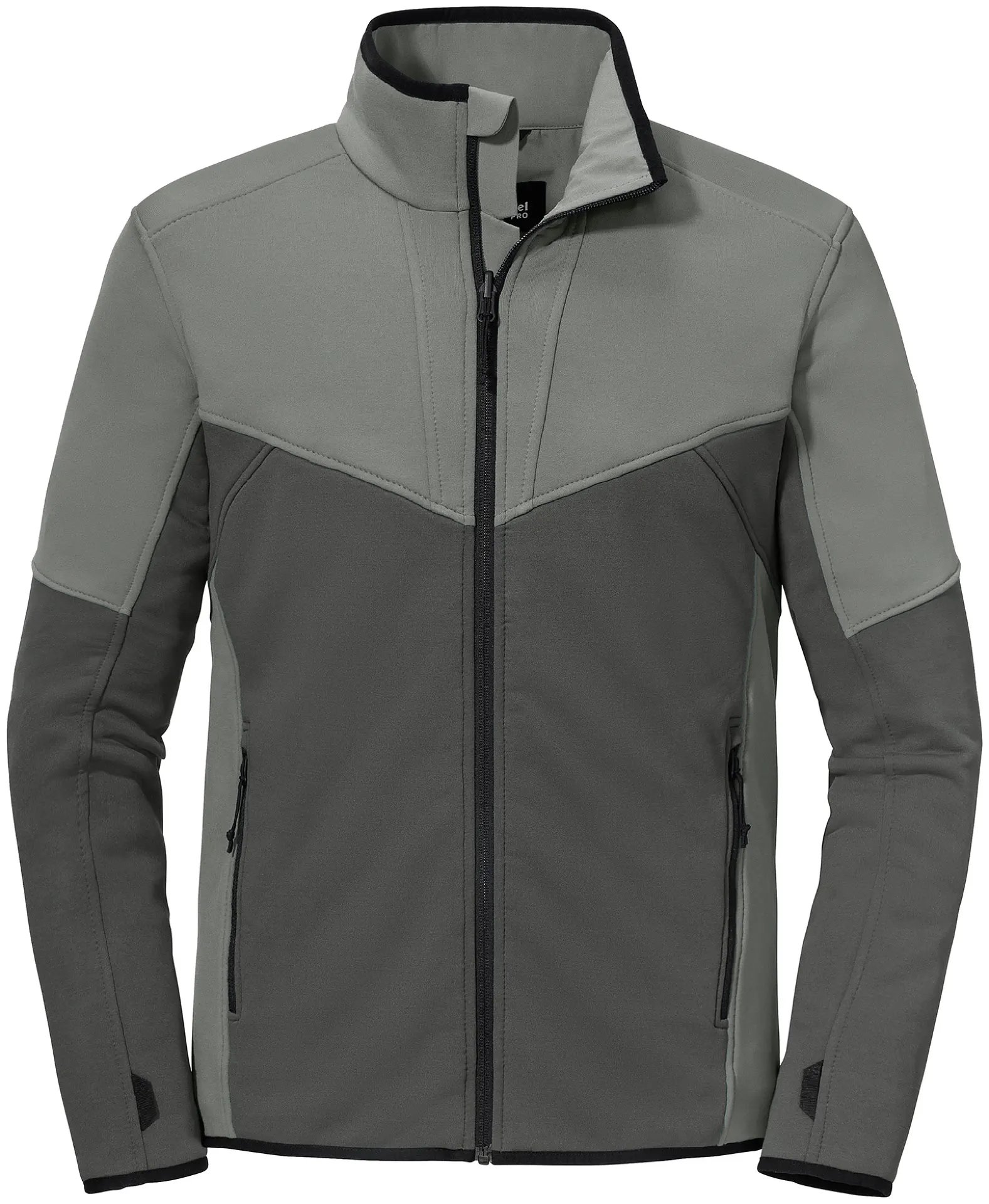 schoeffel-pro-6005-einheizer-zipin-grau-front-1 Schöffel PRO 6005 EINHEIZER ZipIn Powerstretch-Fleece