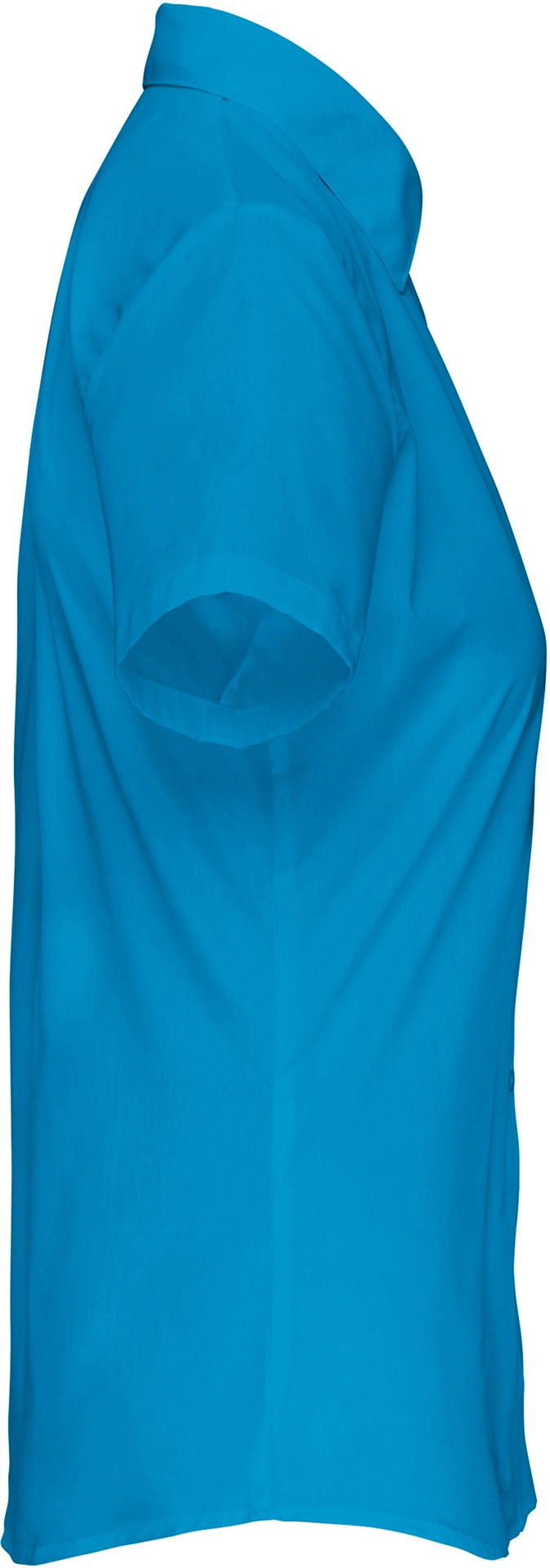 K548-popeline-bluse-judith-kurzarm-brightturquoise-right-5 Kariban Popeline Bluse "Judith" kurzarm