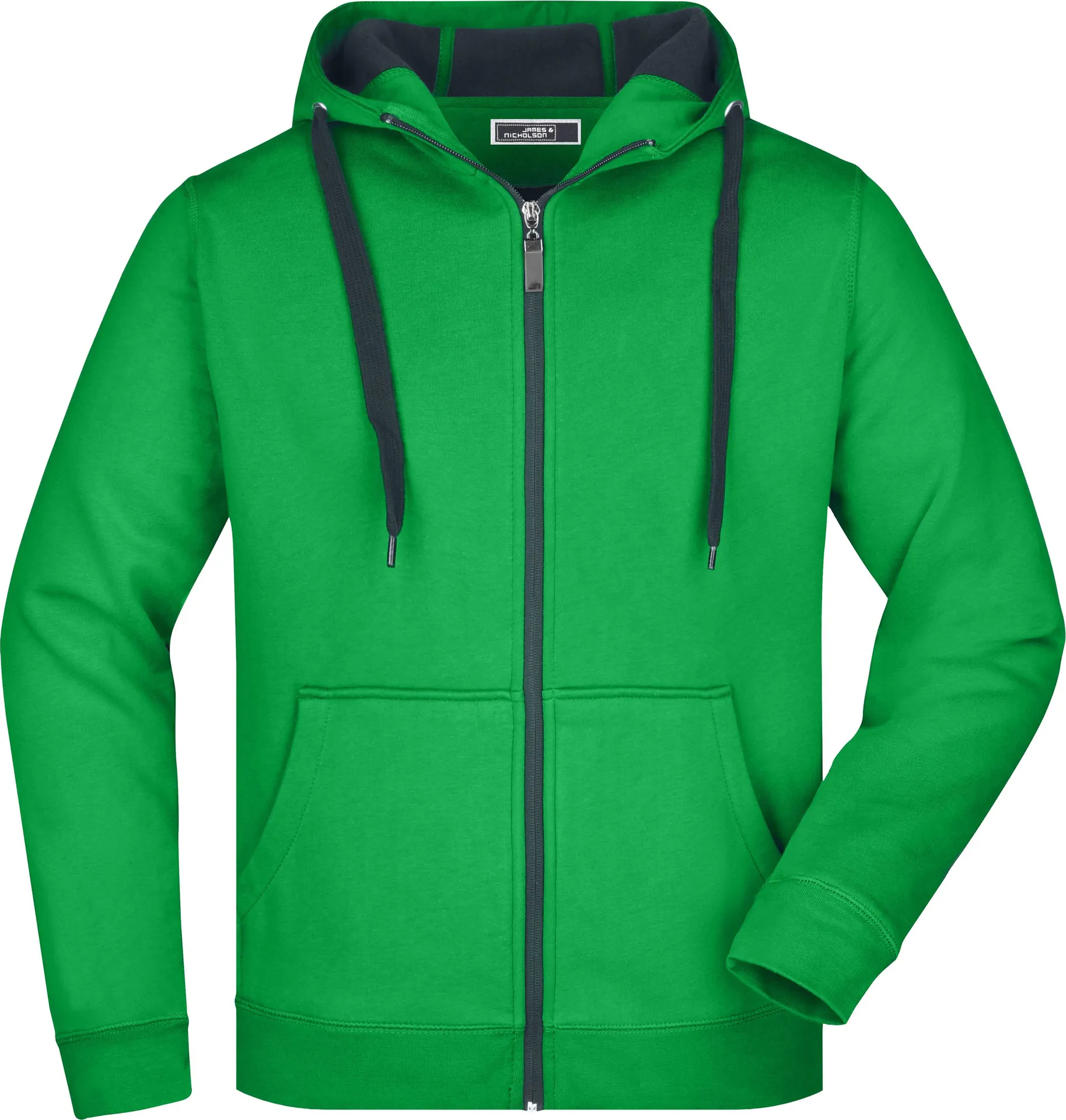 jn355-mens-doubleface-jacket-ferngreen-graphite-front-3 James & Nicholson Men´s Doubleface Jacket