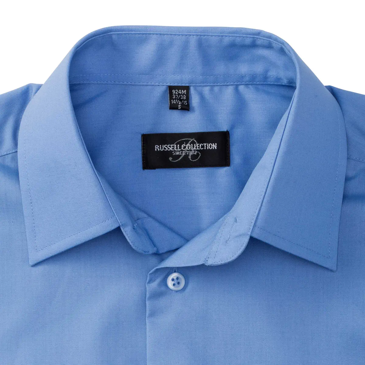Russell Men's Long Sleeve Polycotton Easy Care Tailored Poplin Shirt
