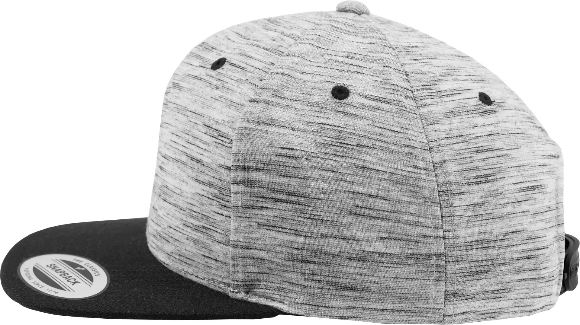 flexfit-6089sc-stripes-melange-crown-snapback-grey(stripesmelange)-black-left-7 FLEXFIT Stripes Melange Crown Snapback