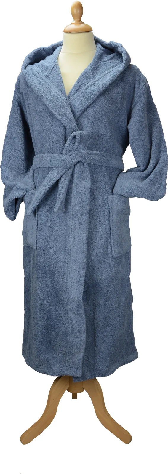 artg-ar026-bathrobe-with-hood-jeansblue-front-2 ARTG Bathrobe With Hood