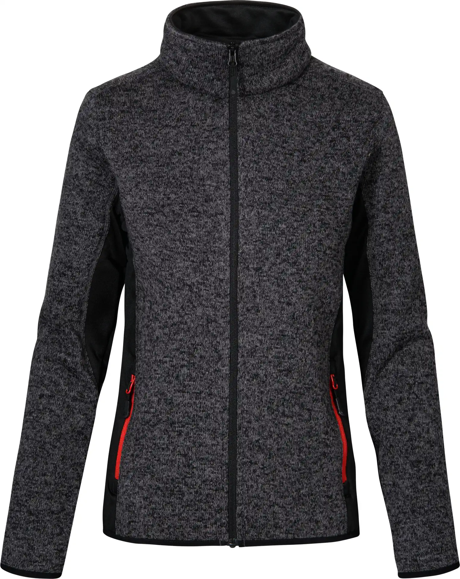 promodoro-7705-womens-knit-jacket-workwear-heathergraphite-front-3 Promodoro Women's Knit Jacket Workwear