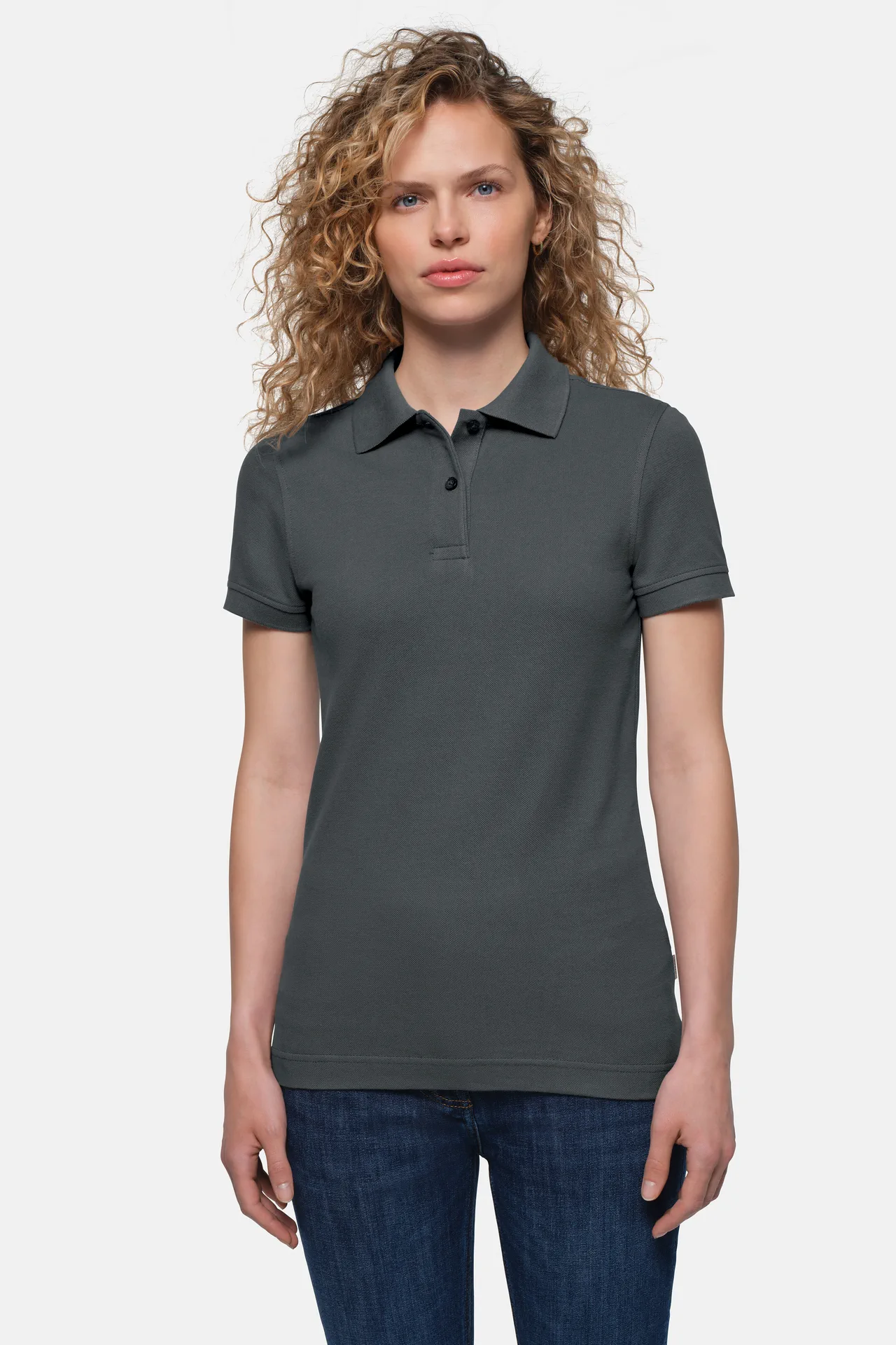 hakro-224-damen-poloshirt-top-anthrazit-model-0 HAKRO Women-Poloshirt 224 Top