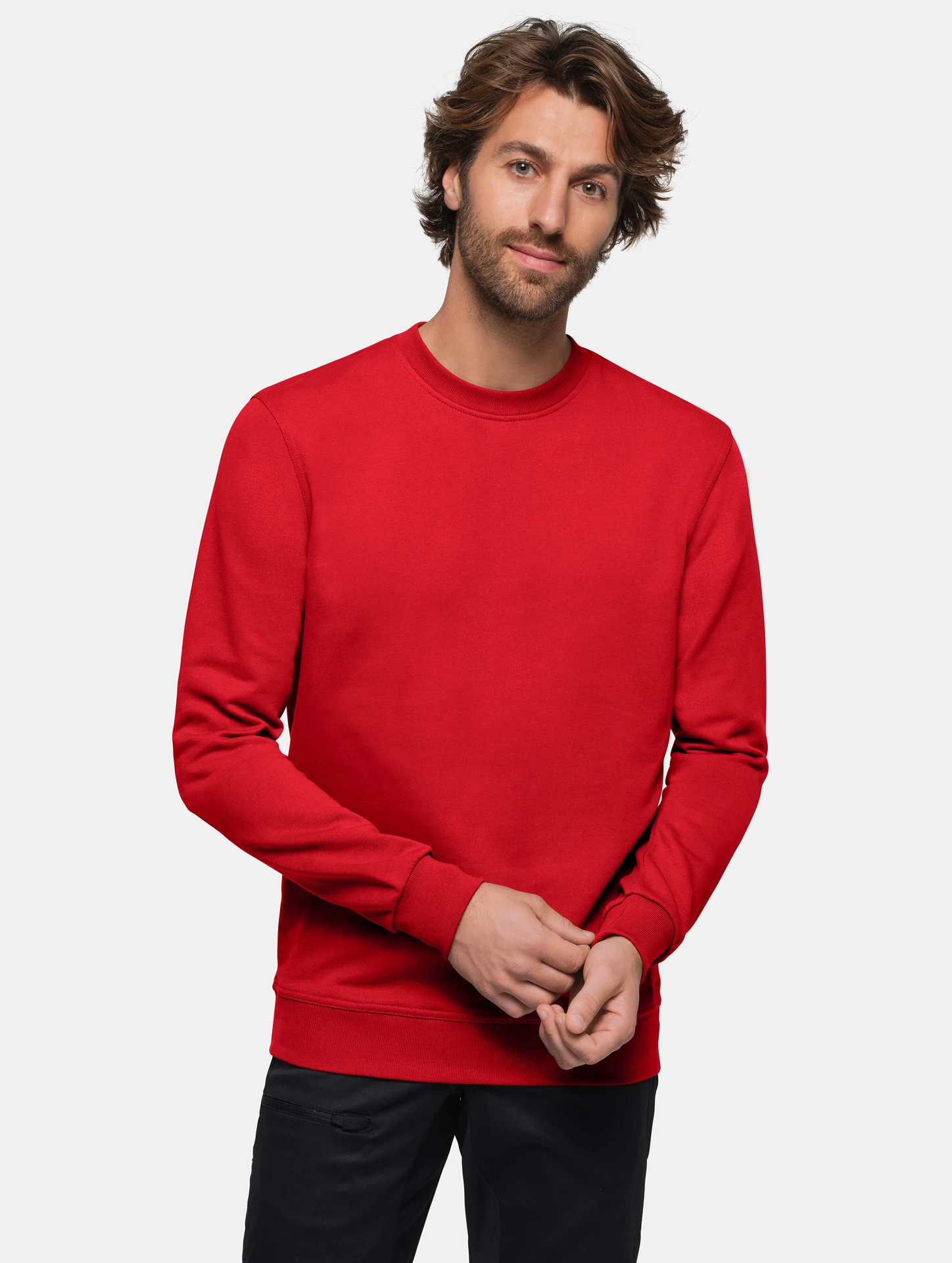 hakro-475-sweatshirt-mikralinar-rot-model-0 HAKRO Sweatshirt 475 Mikralinar®
