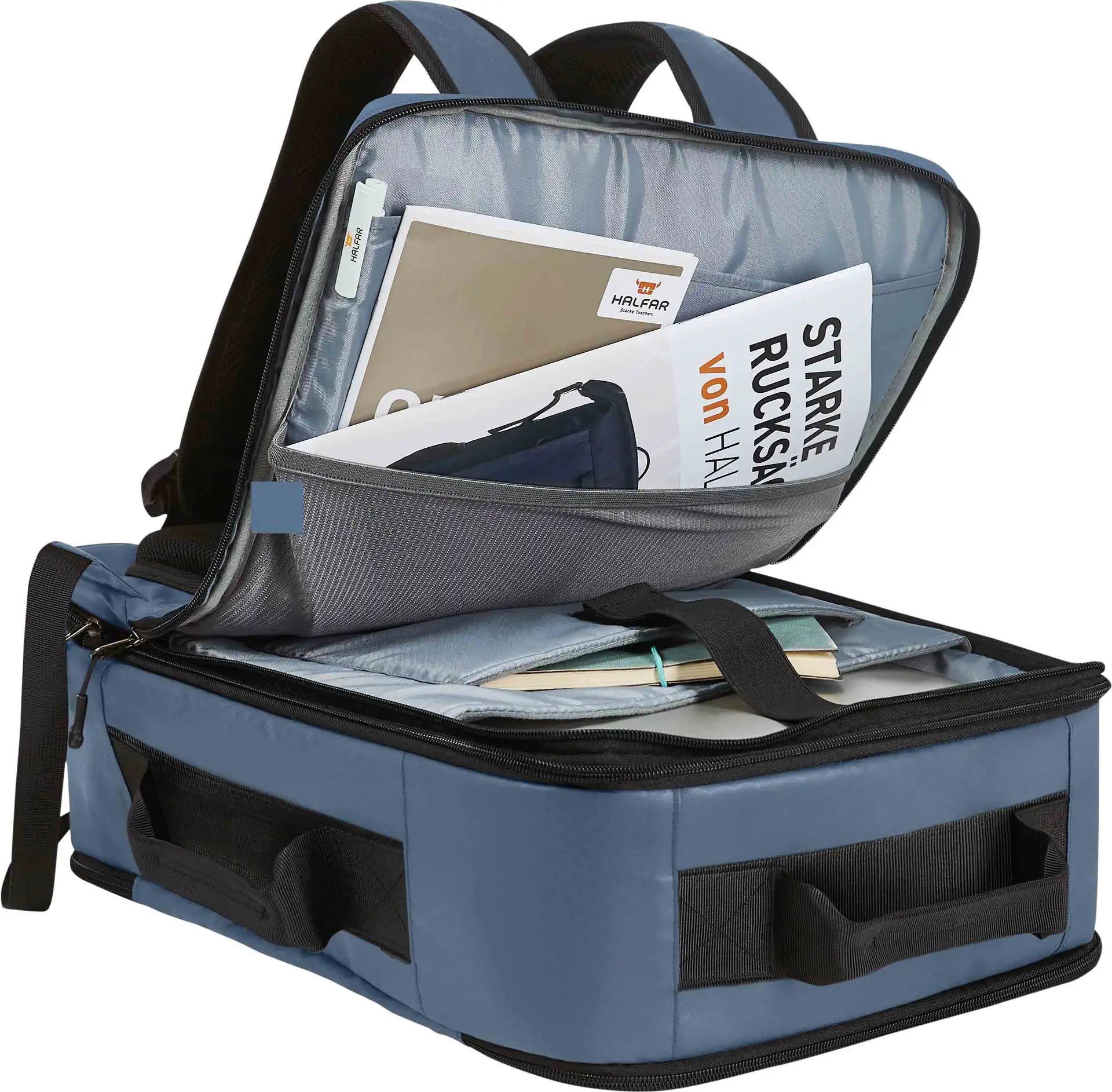 halfar-1818015-travel-backpack-active-pigeonblue-5 HALFAR Travel Backpack Active