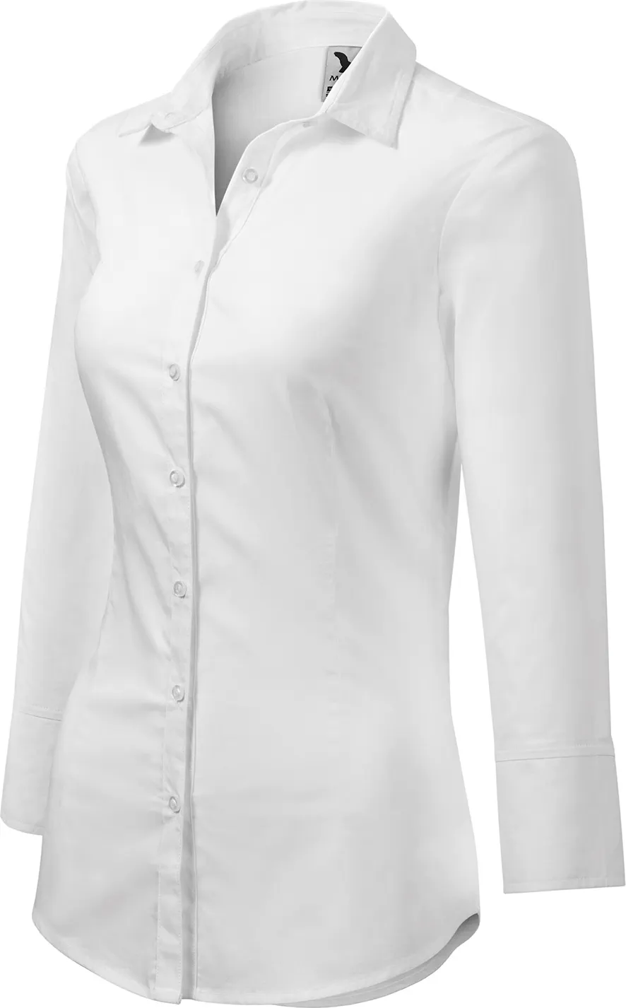 malfini-218-style-hemd-damen-weiss-left-3 MALFINI Bluse 3/4 Style 218