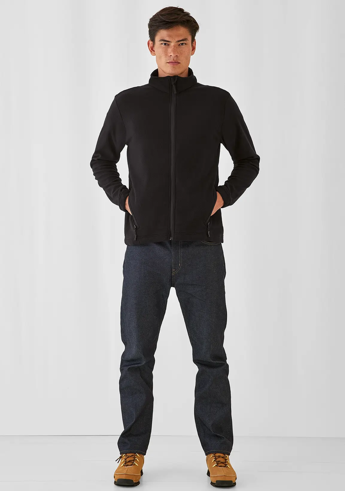 BC-FM717-Coolstar-black-2 B&C Light Fleece Jacket Coolstar Men