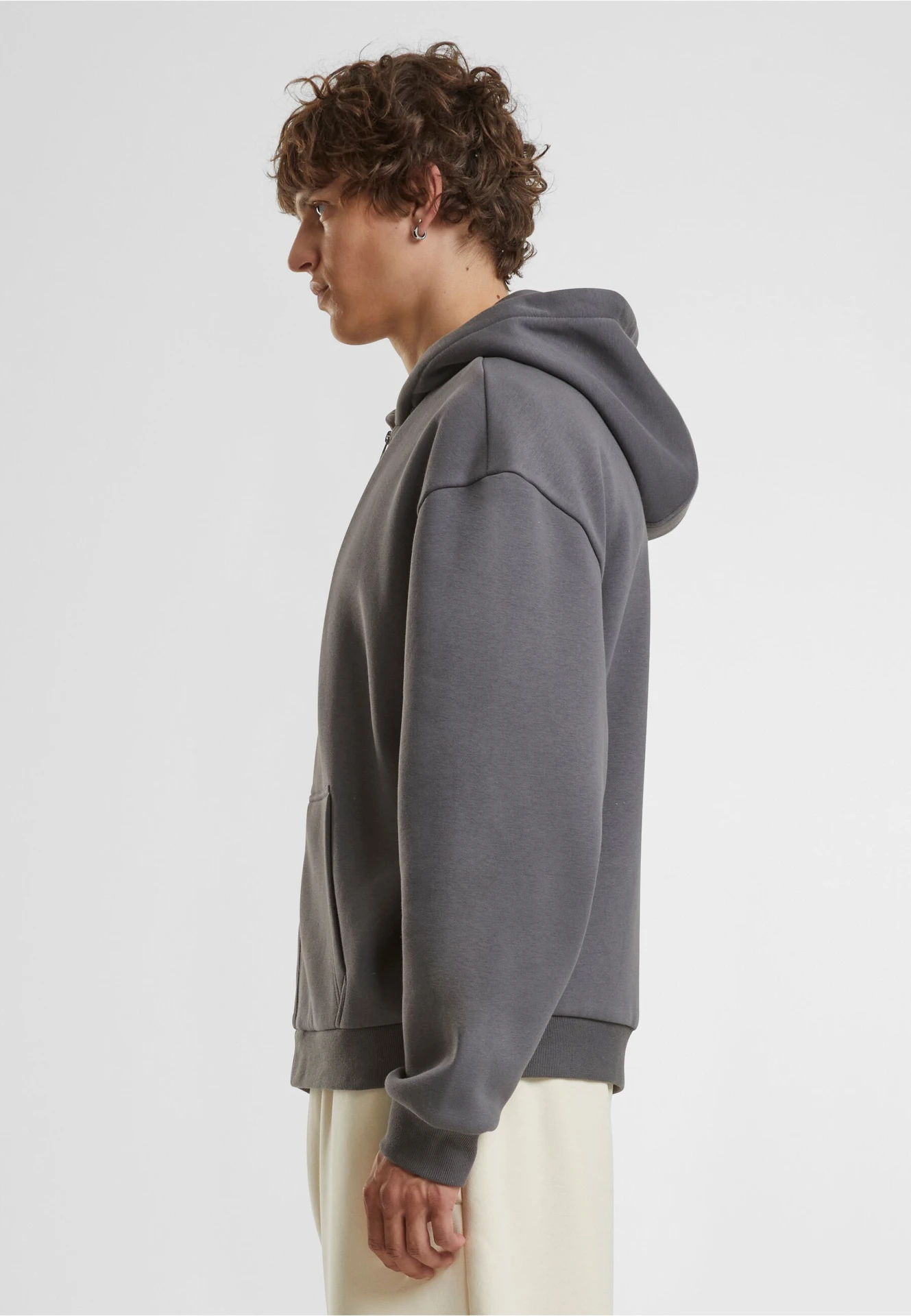 Build Your Brand Fluffy Zip Hoody