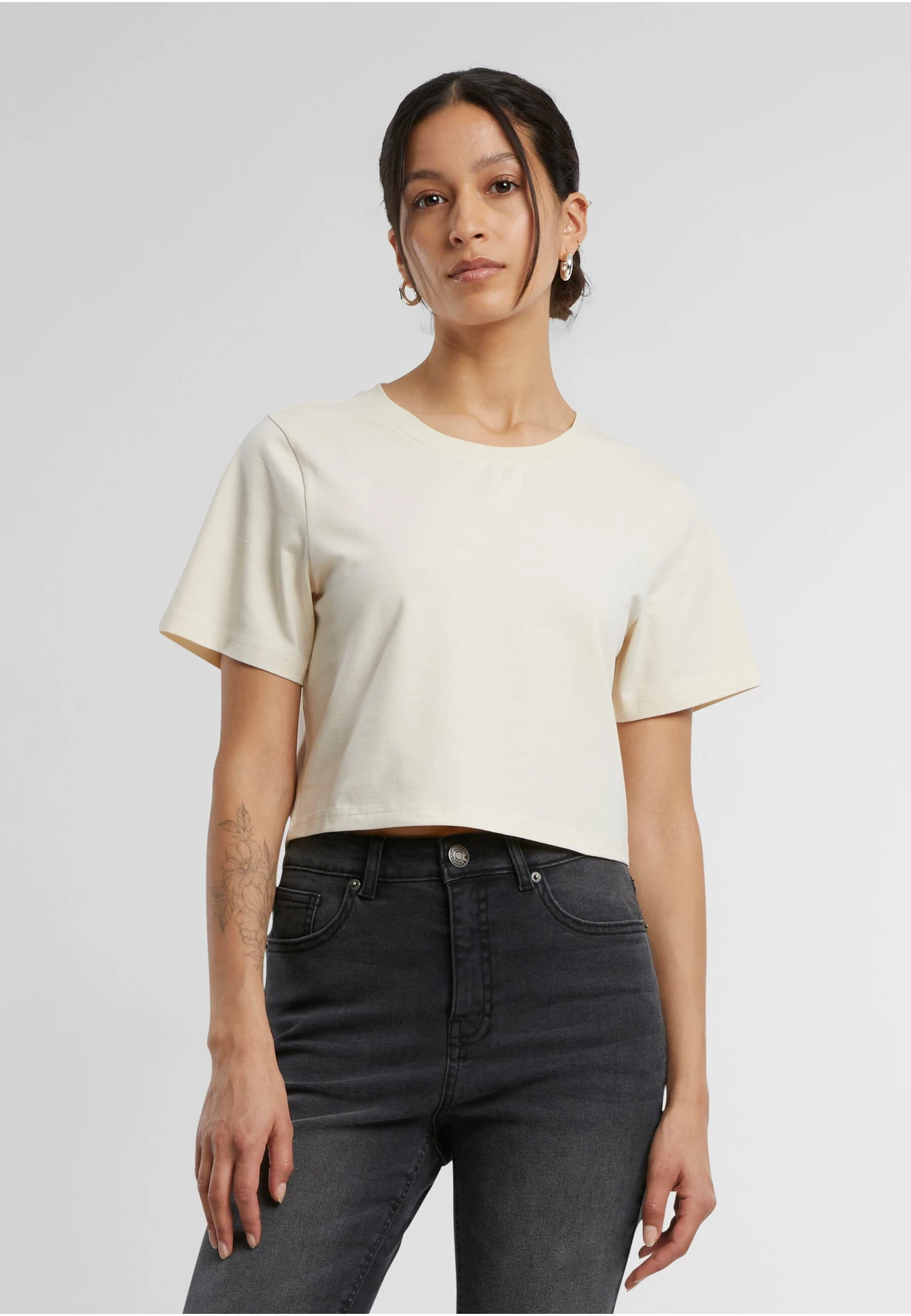 Build Your Brand Ladies Cropped Tee