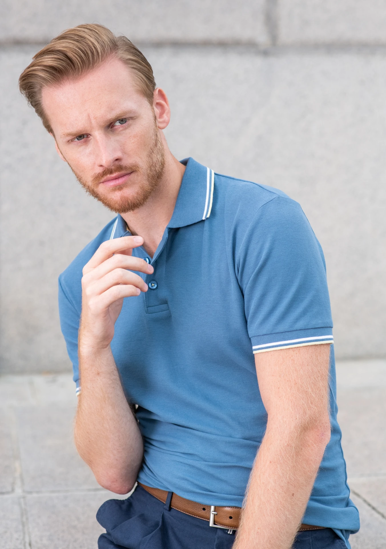malfini-232-focus-polohemd-herren-denim-model-0 MALFINI Polohemd Focus 232