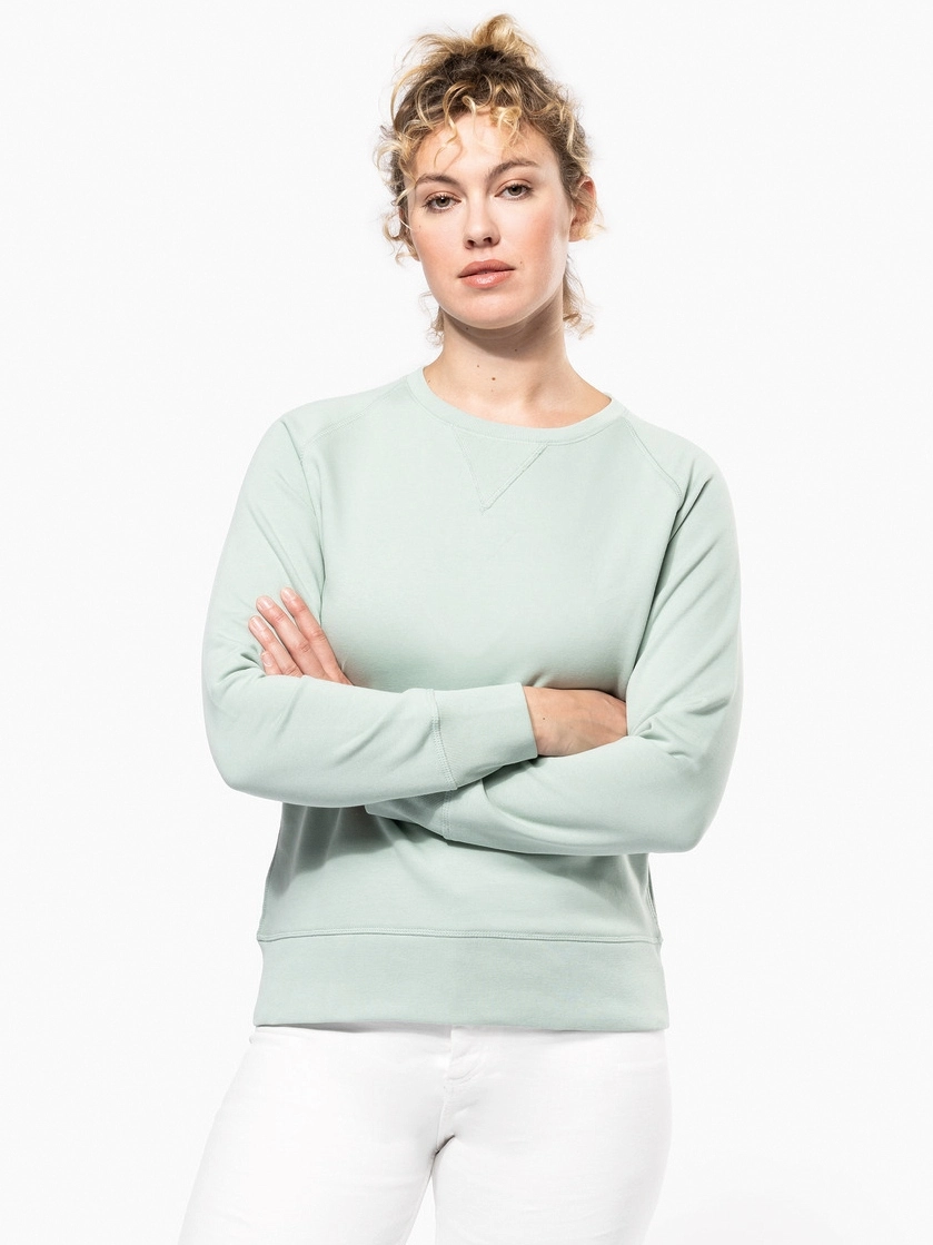 K481-damen-bio-raglan-sweater-model-0 Kariban Damen Bio Raglan Sweater
