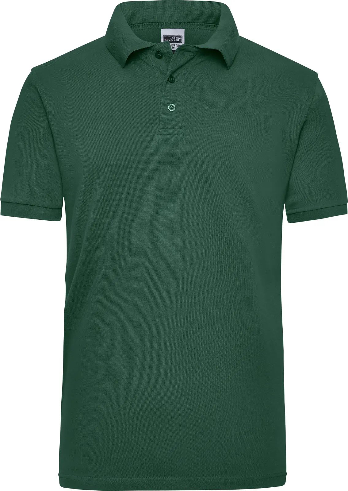 jn801-workwear-poloshirt-men-darkgreen-front-3 James & Nicholson Men's Workwear Polo